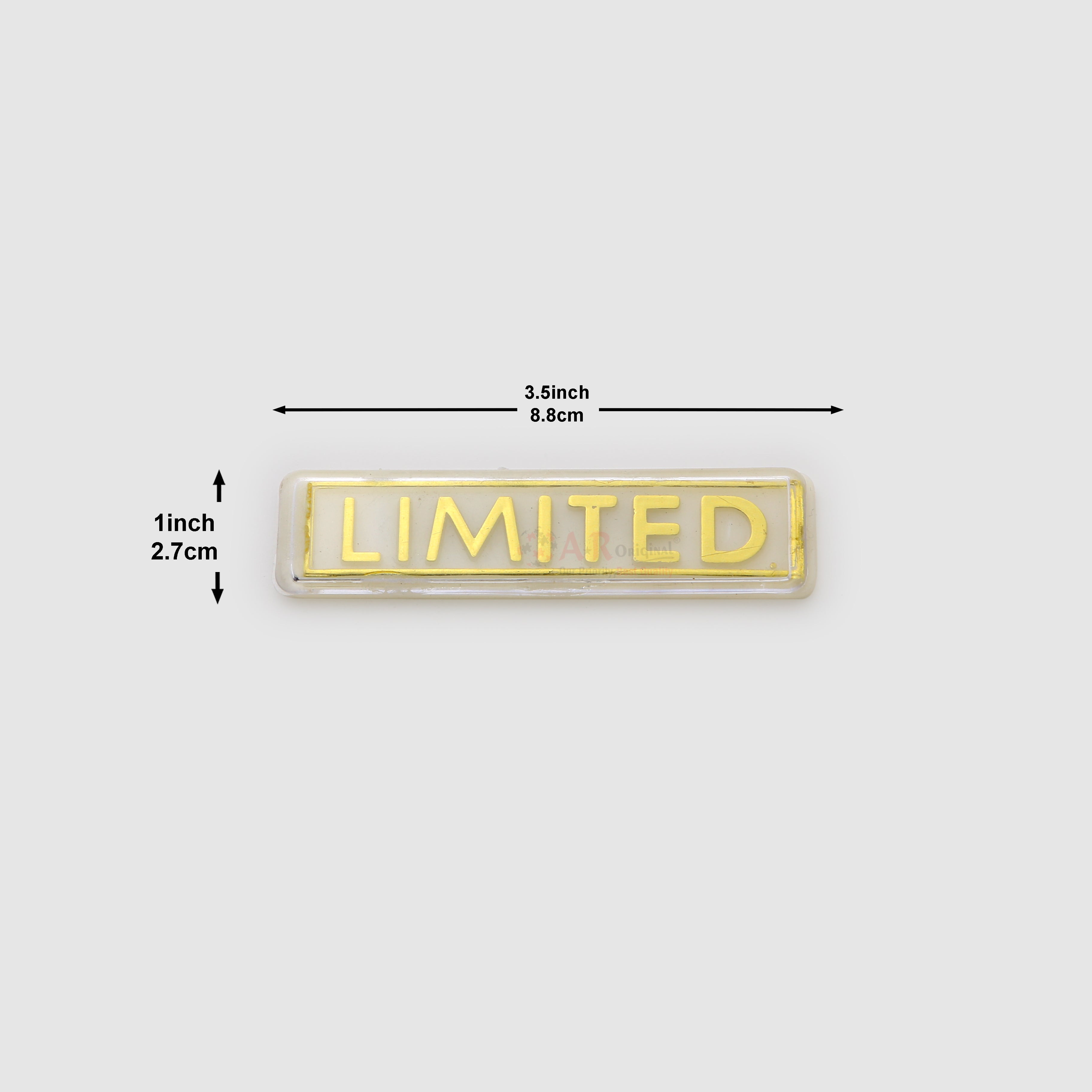 Limited Emblem 1x3.5inch-2.5x8.5cm Coat Golden Chrome LC Badge