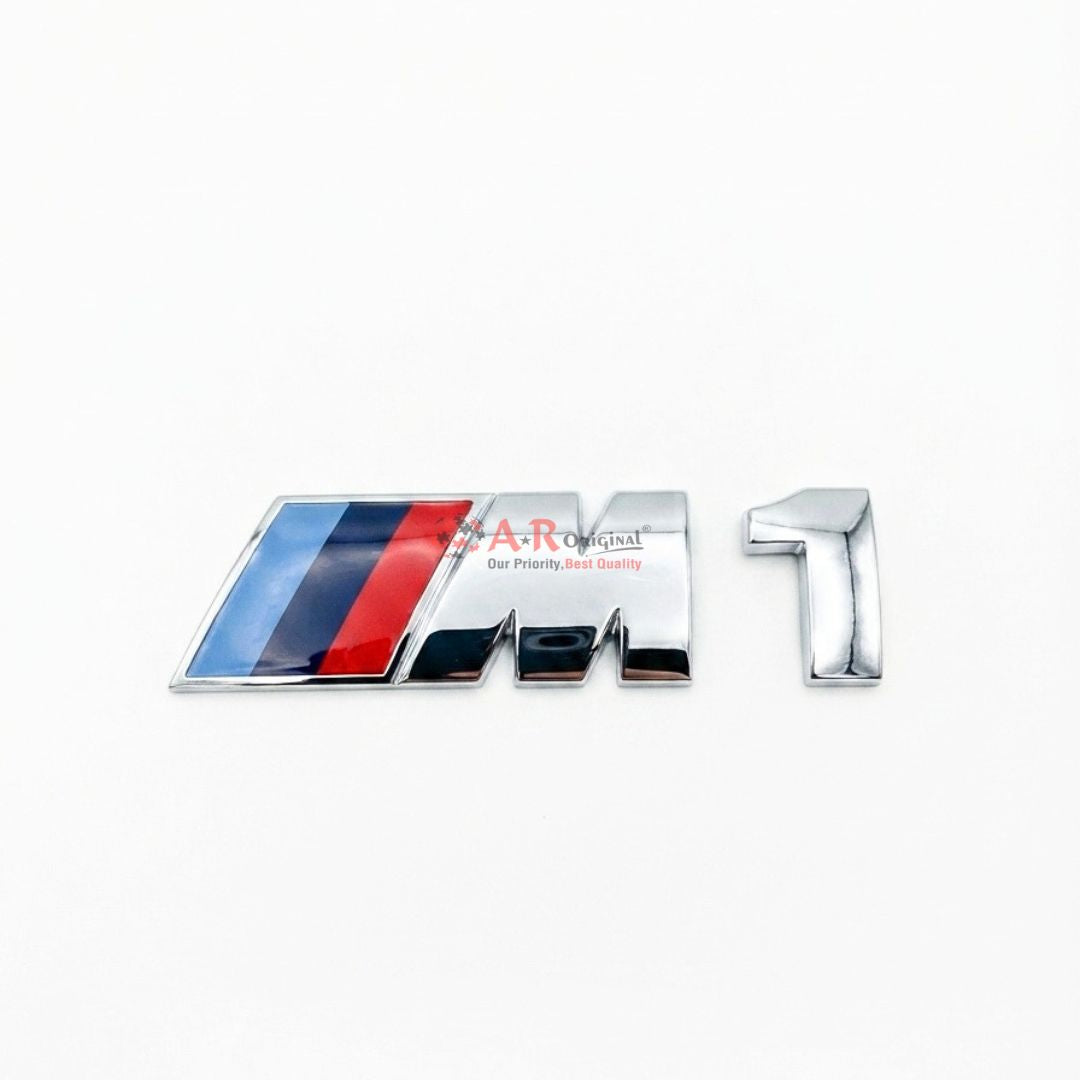 M1 Emblem BMW 2.6x9.7cm Chrome IP Badge