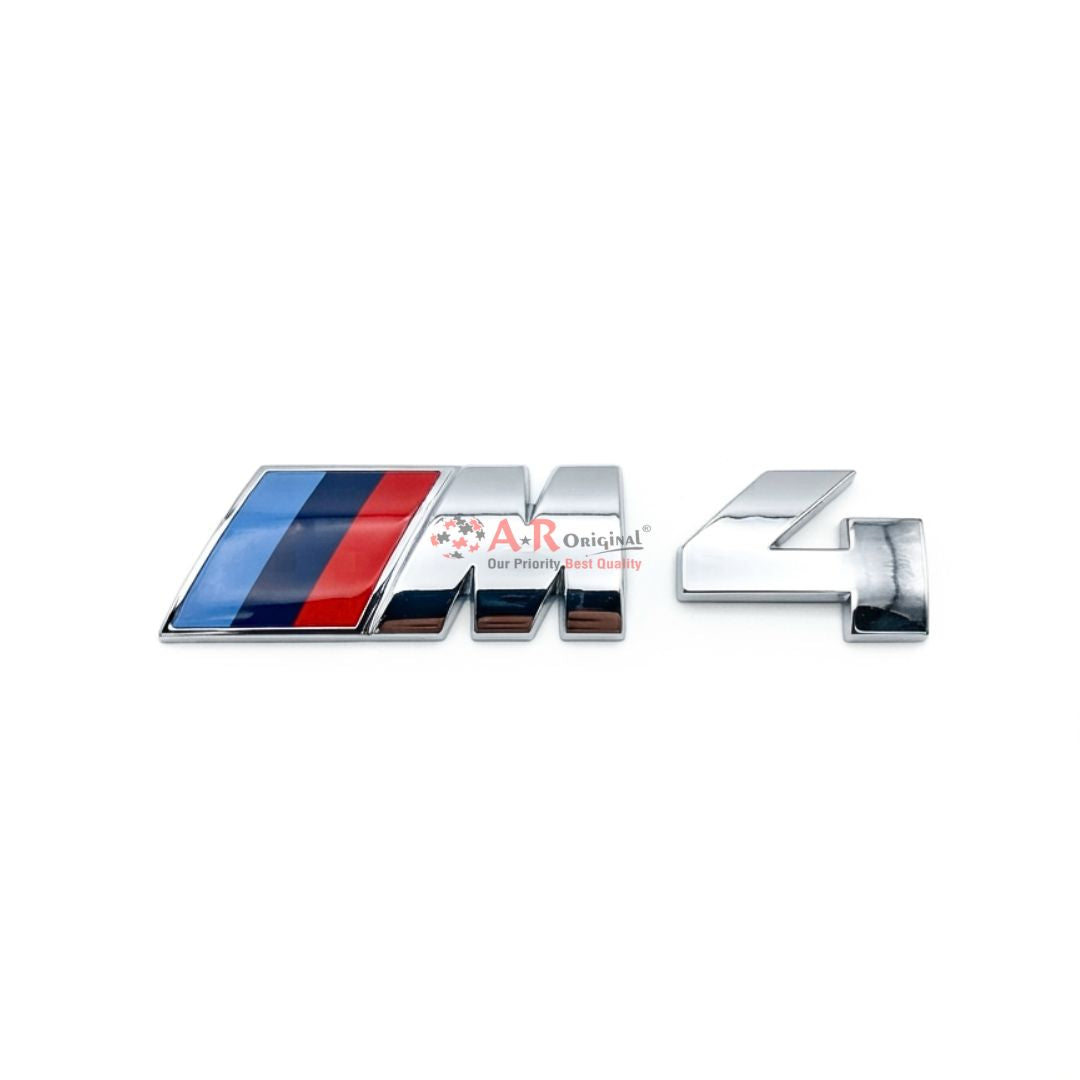 M4 Emblem BMW 2.9x12cm Chrome IP Badge