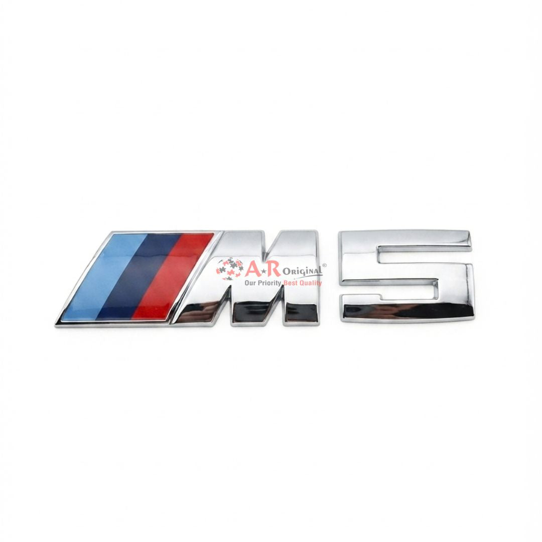 M5 Emblem BMW 2.5x11.7cm Chrome IP Badge