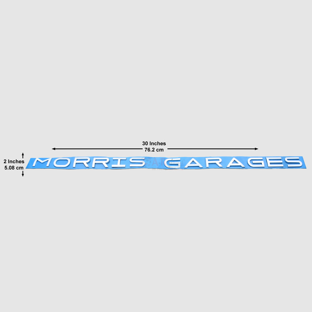 MORRIS GARAGE MG Emblem Bonnet 2x30inch-5x78cm Chrome IP Badge