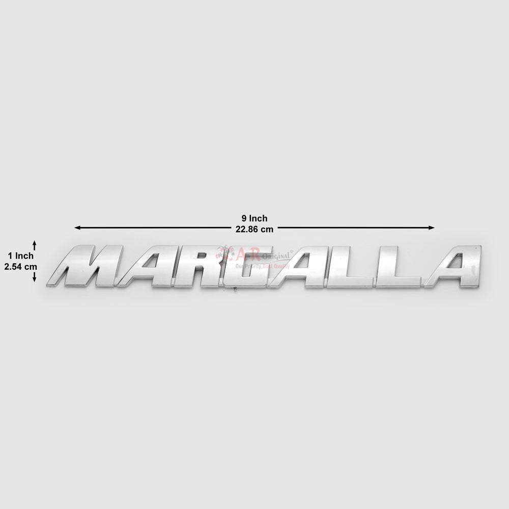 Margalla Emblem 1.25x9inch-2.5x23cm Chrome LC Badge