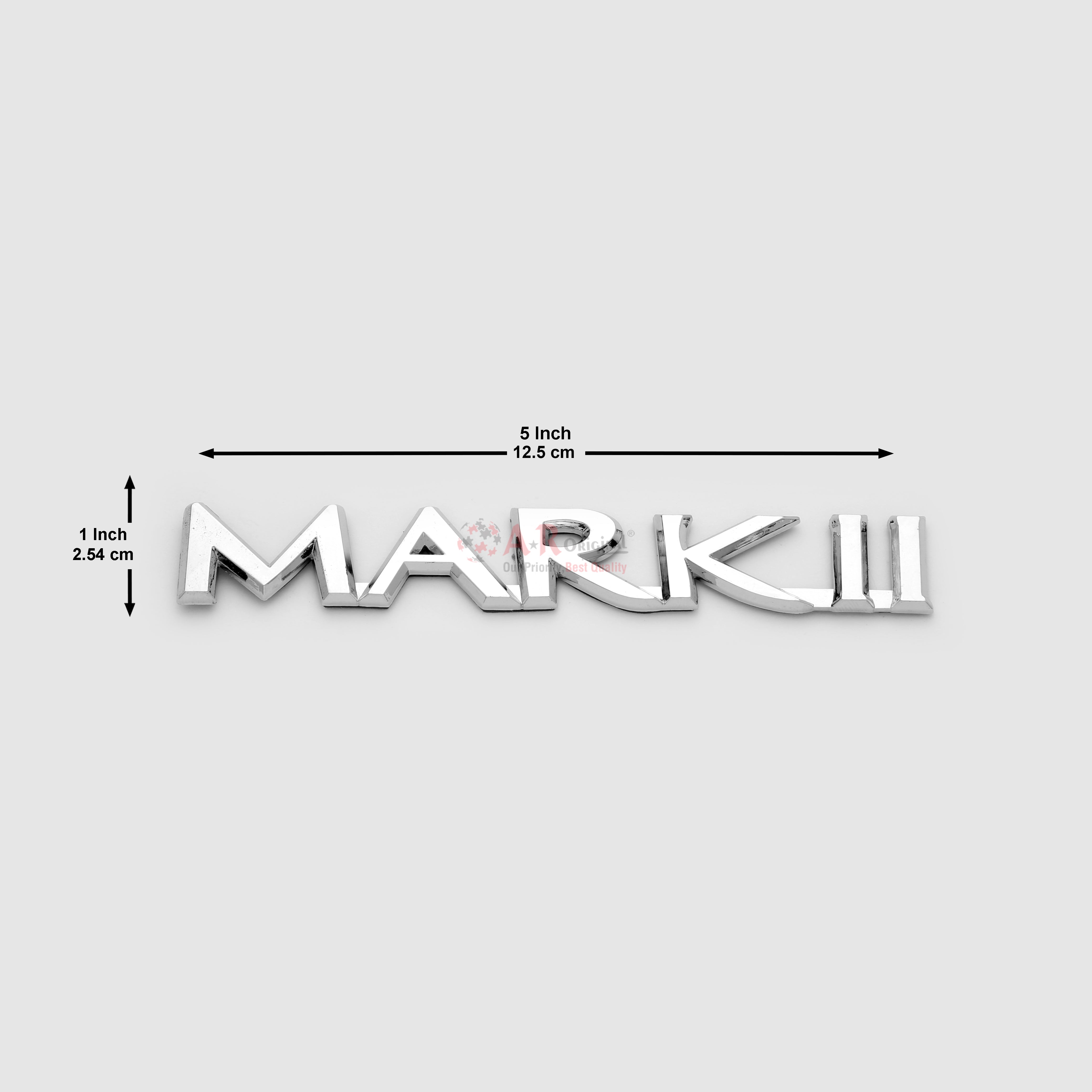 MarkII Emblem 1x5inch-2.5x12.5cm Chrome IP Badge