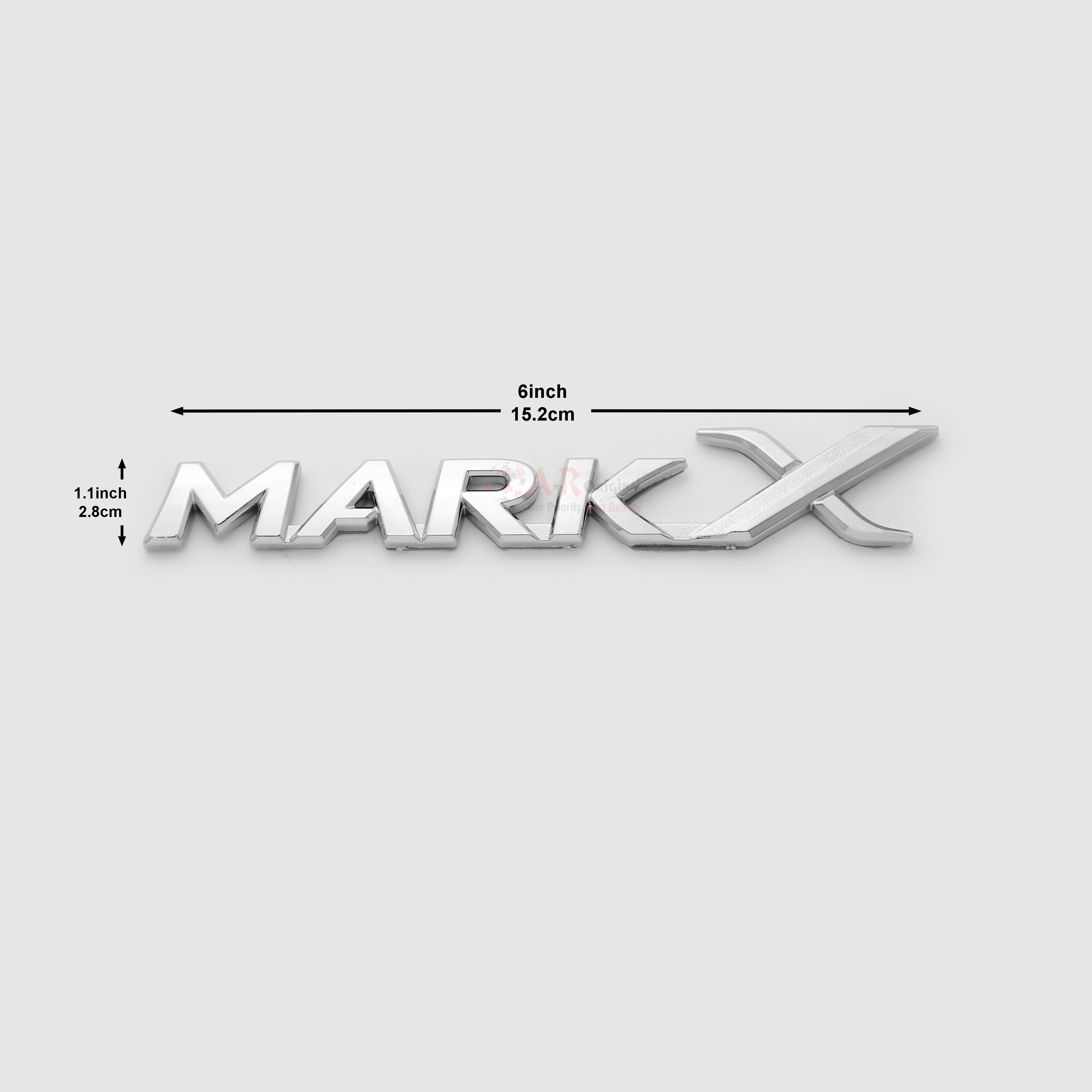 MarkX Emblem 1x6inch-3x15.5cm Chrome IP Badge