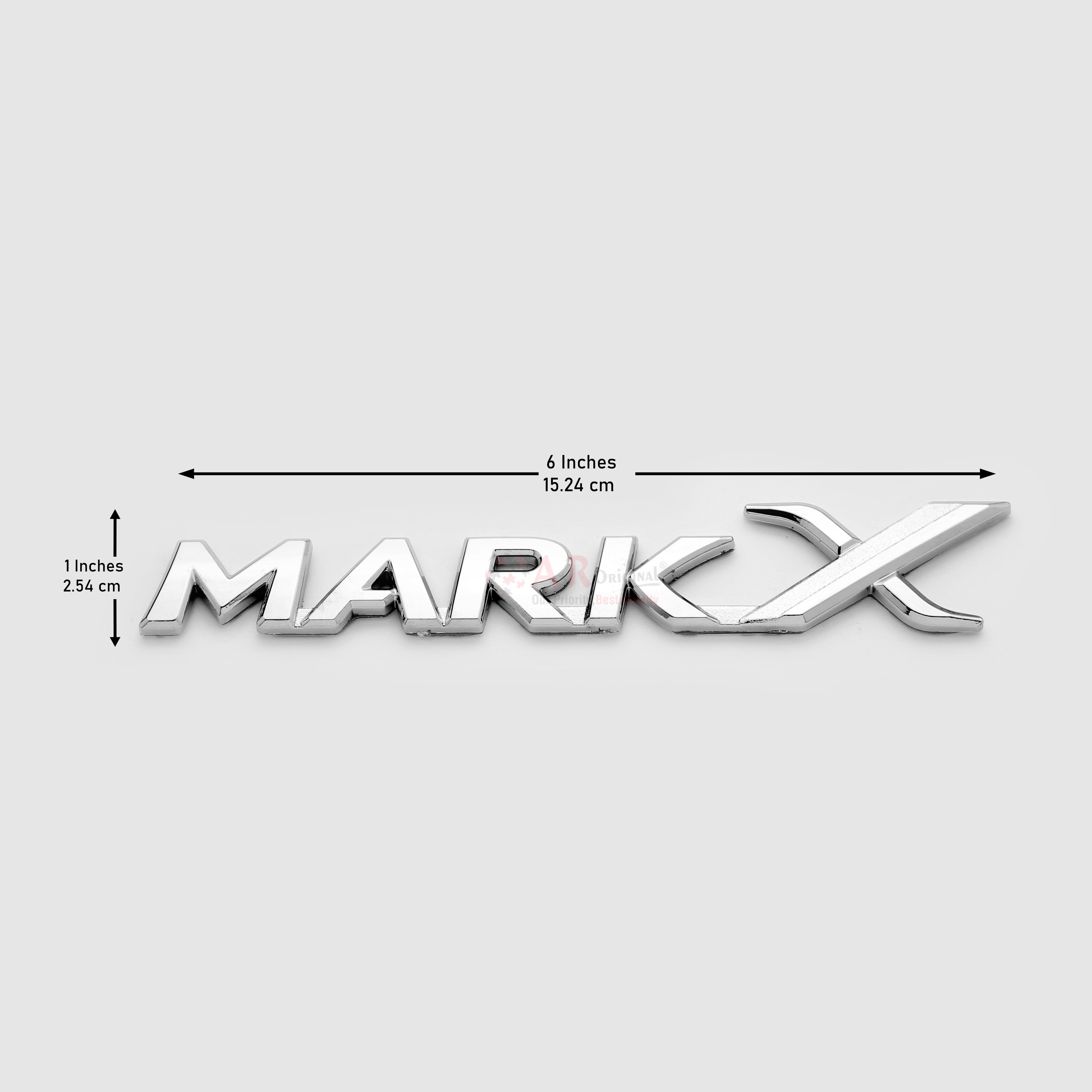MarkX Emblem 1x6inch-3x15.5cm Chrome LC Badge