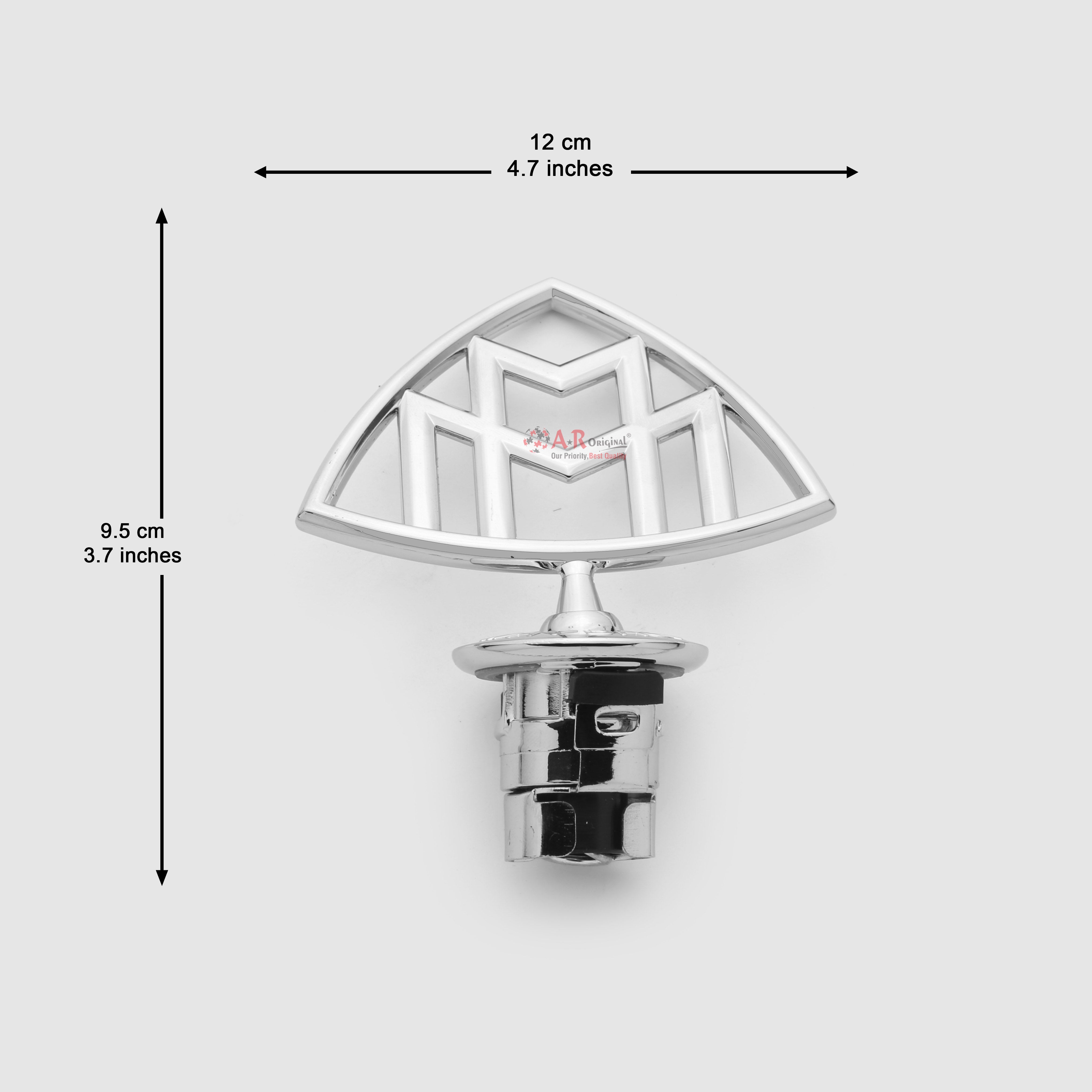 Maybach Bonnet Logo 9.5x12.5cm Plain Chrome IP Badge