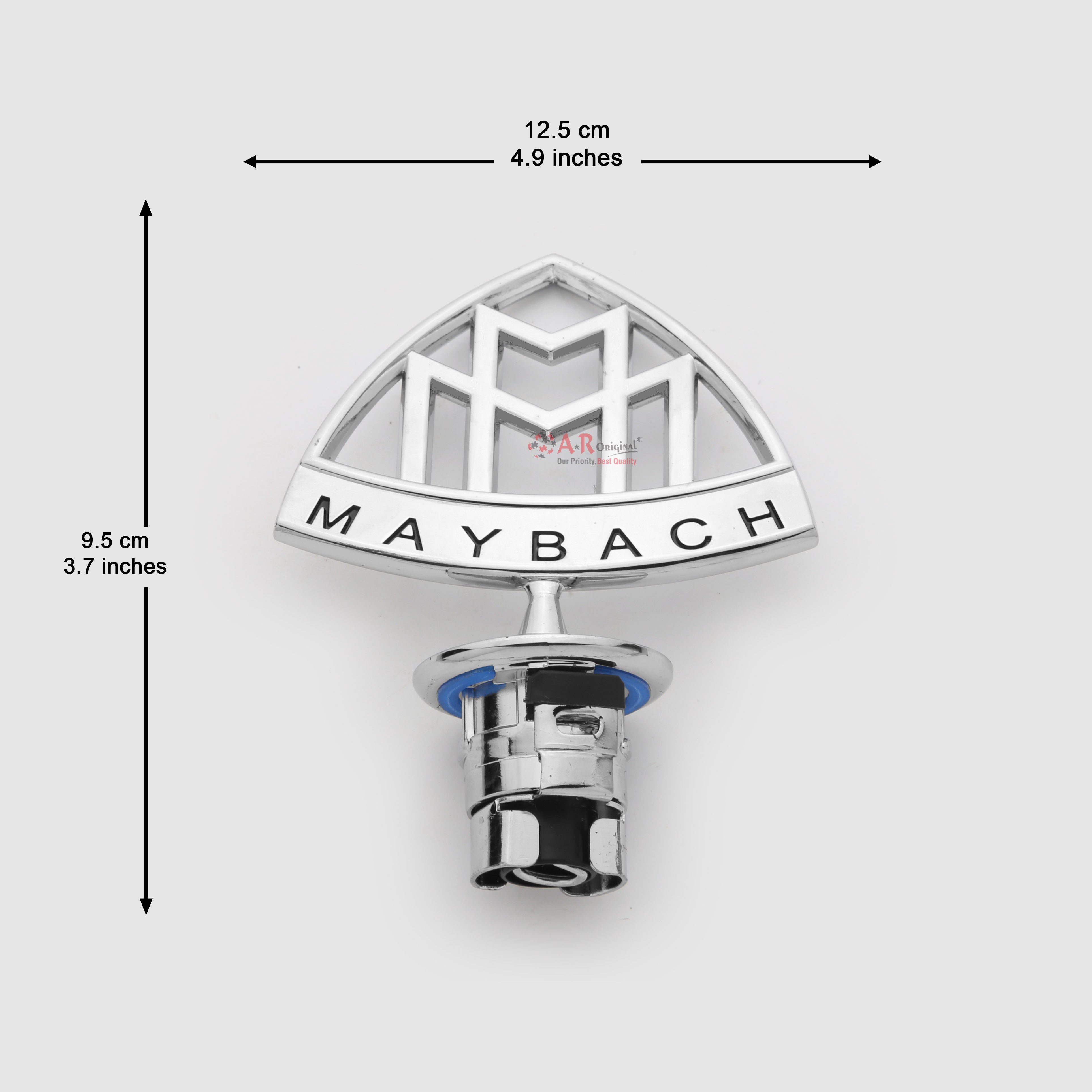 Maybach Bonnet Logo 9.5x12.5cm Written Chrome IP Badge