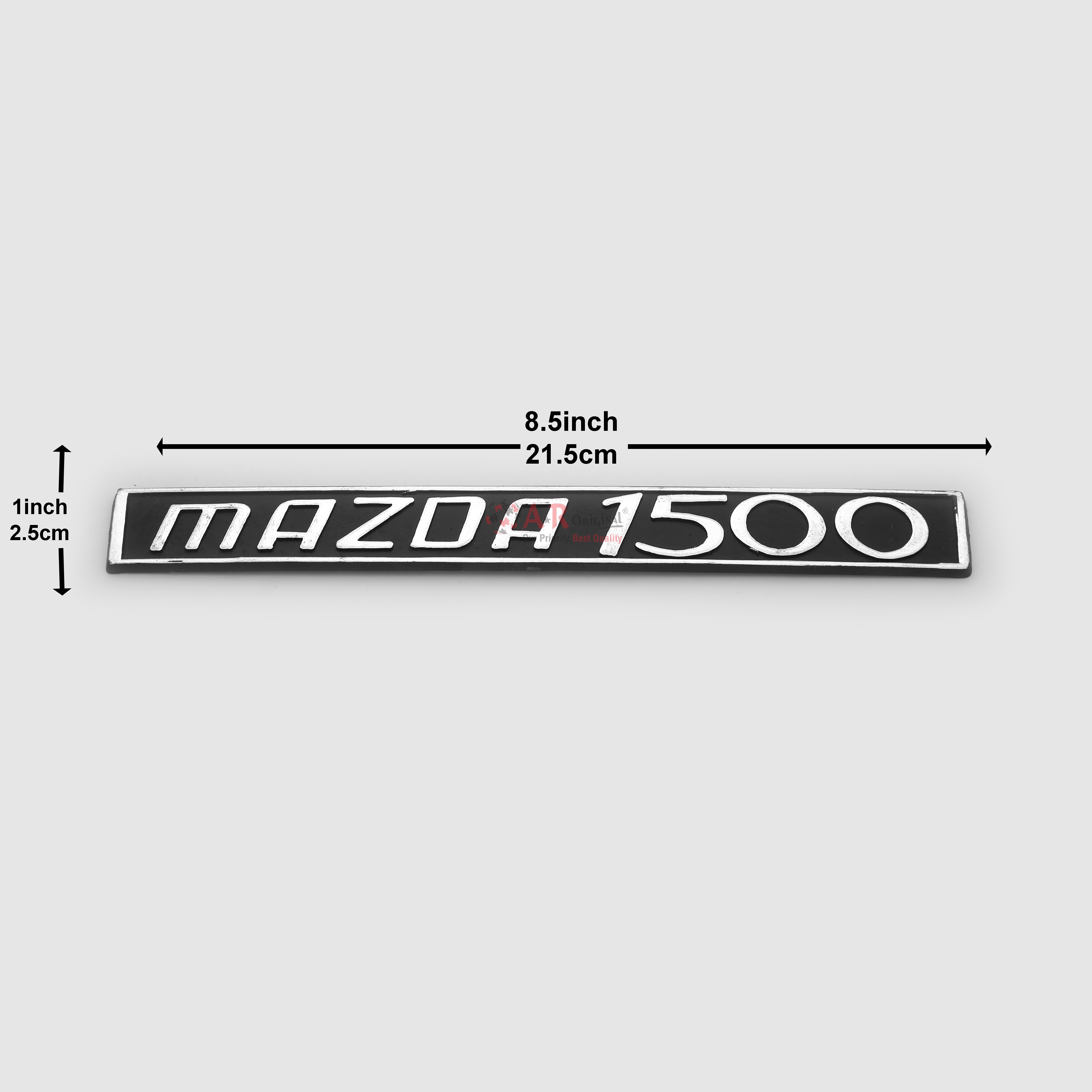 Mazda1500 Emblem 1x8.5inch-2.5x21.5cm Black LC Badge