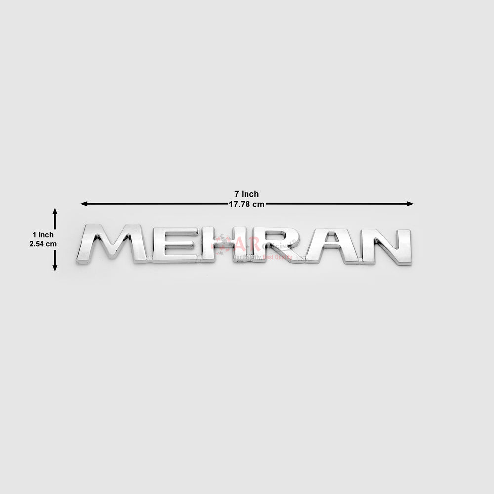 Mehran Emblem 1x7inch-2.5x18cm Big Chrome LC Badge