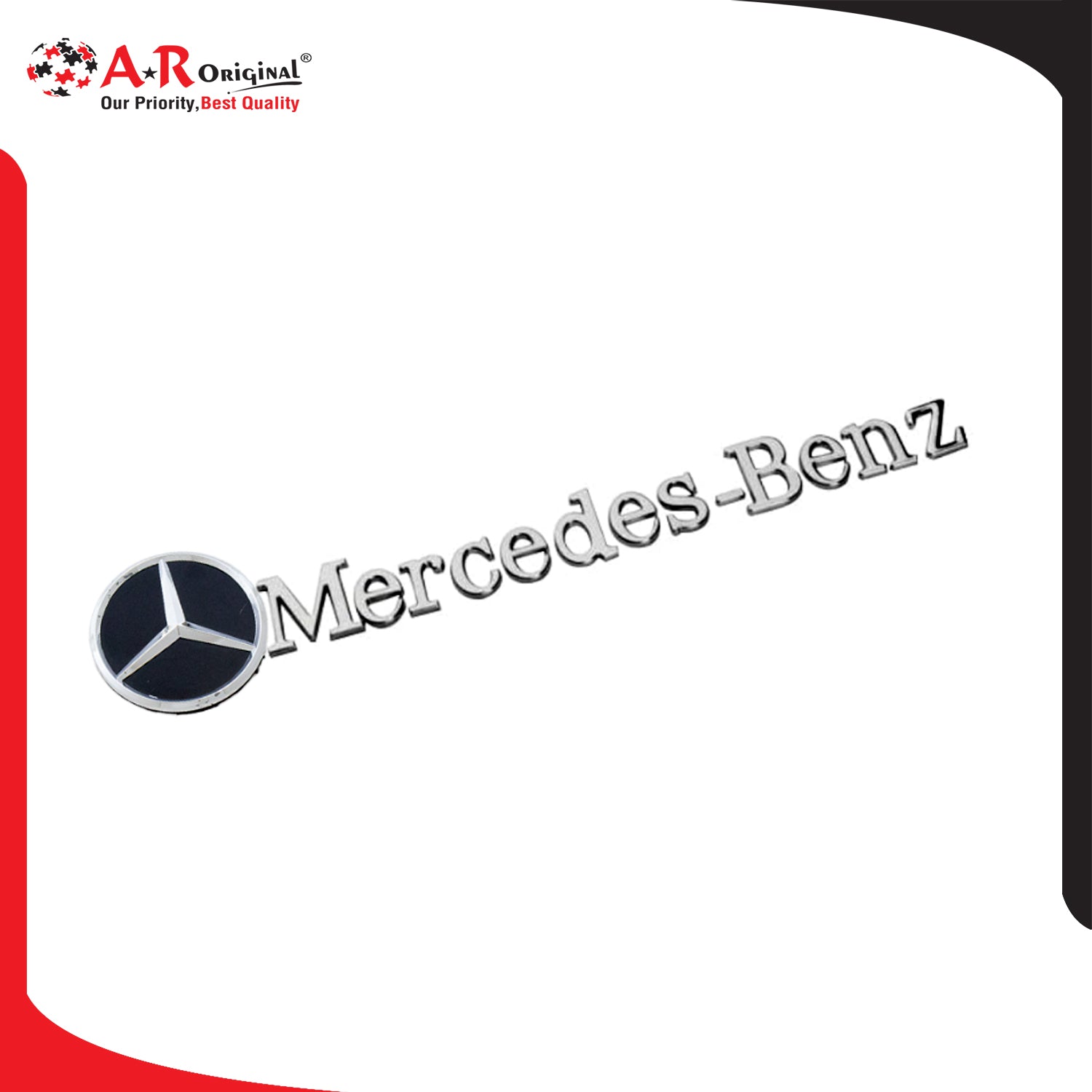 MercedesBenz  Emblem 1x9inch-3x23cm Chrome ABS IP Badge