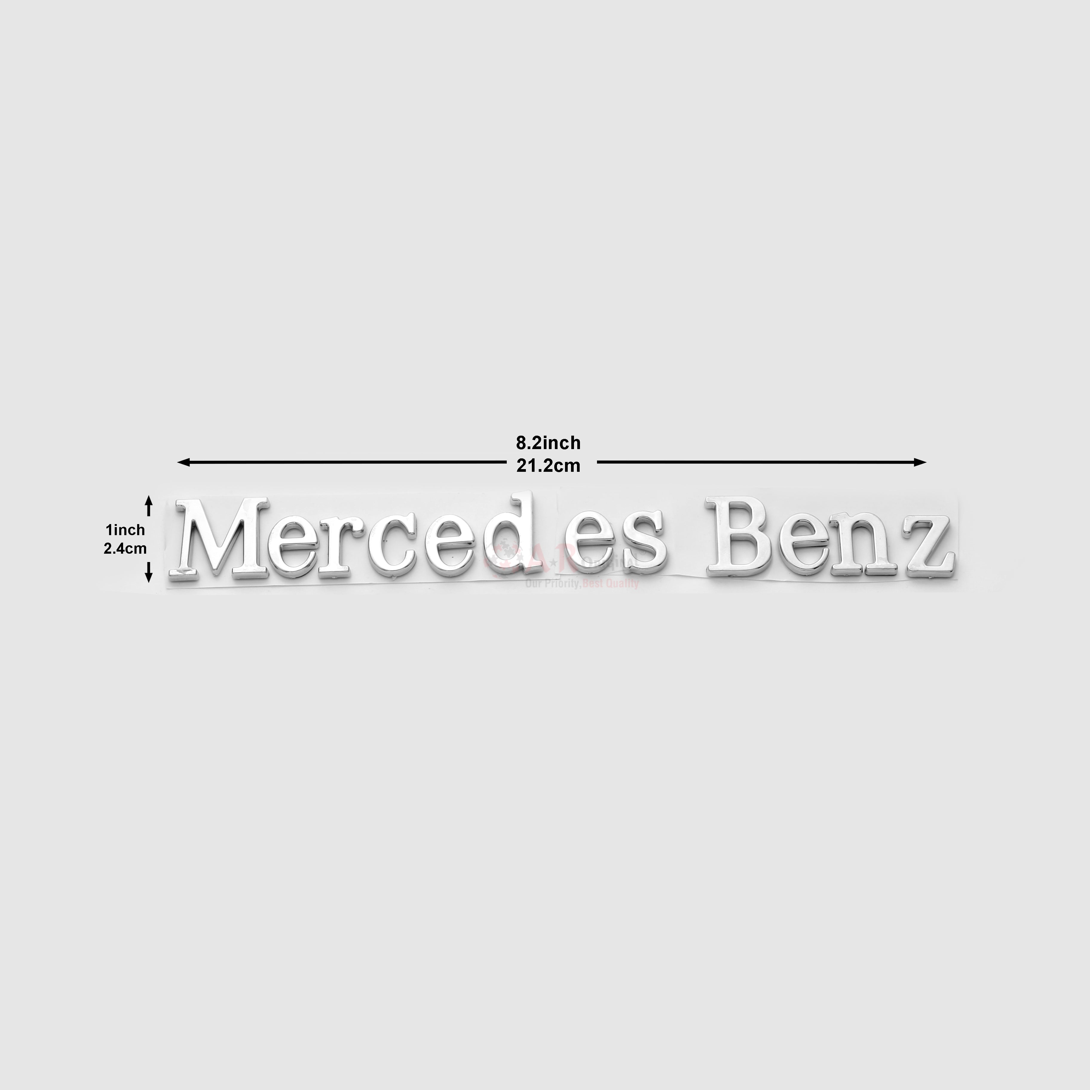 MercedesBenz  Emblem 1x9inch-3x23cm Chrome ABS IP Badge