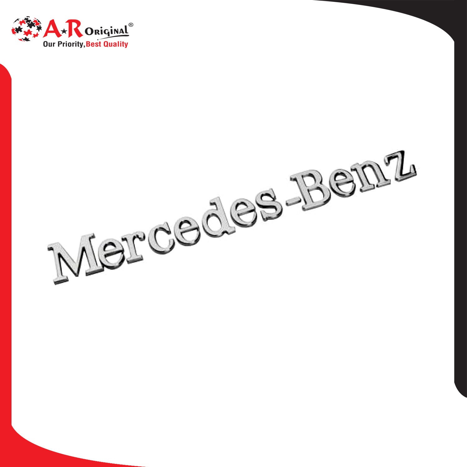 MercedesBenz  Emblem 1x9inch-3x23cm Chrome MT-IP Badge