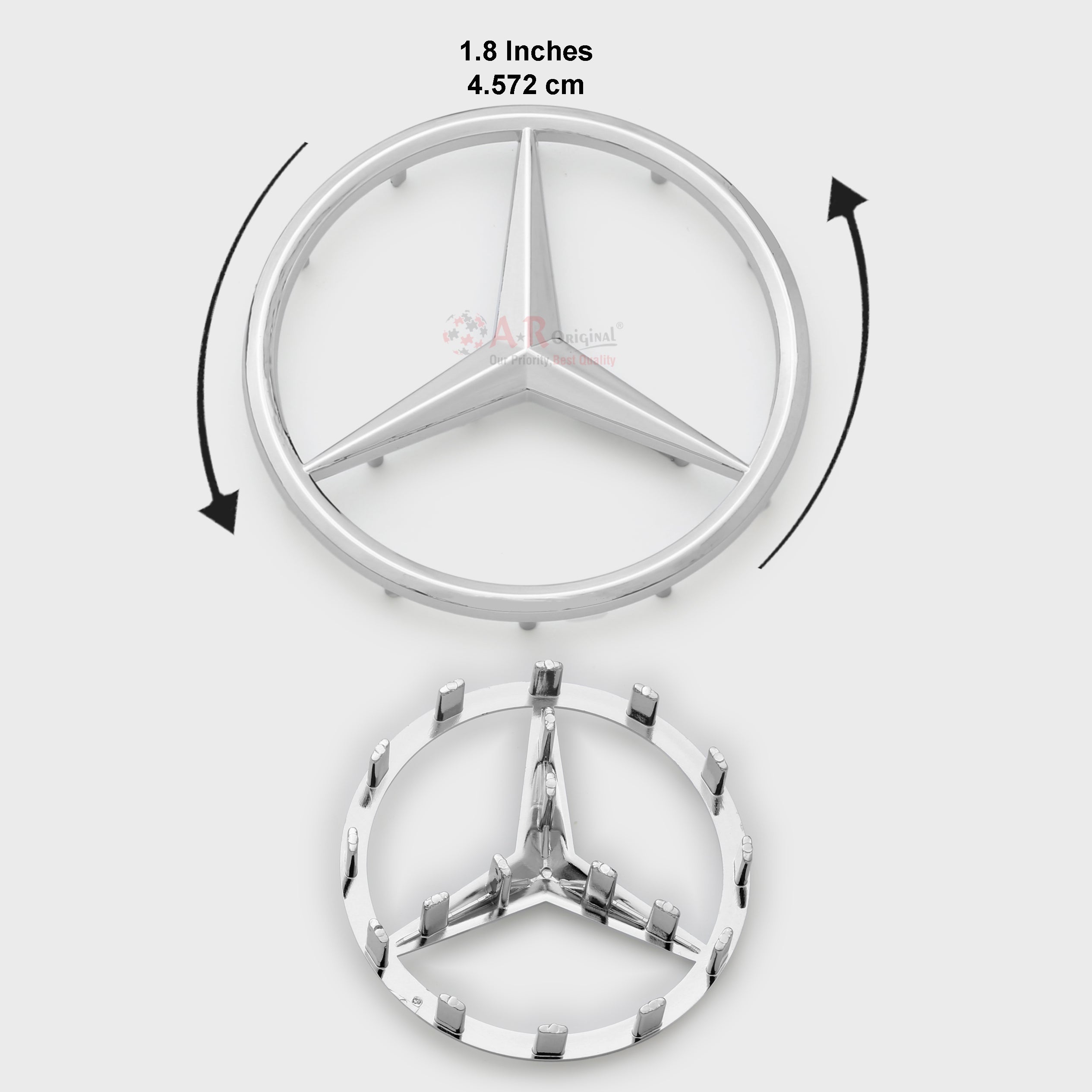 Mercedes Logo 4.9cm Steering Size IP Badge
