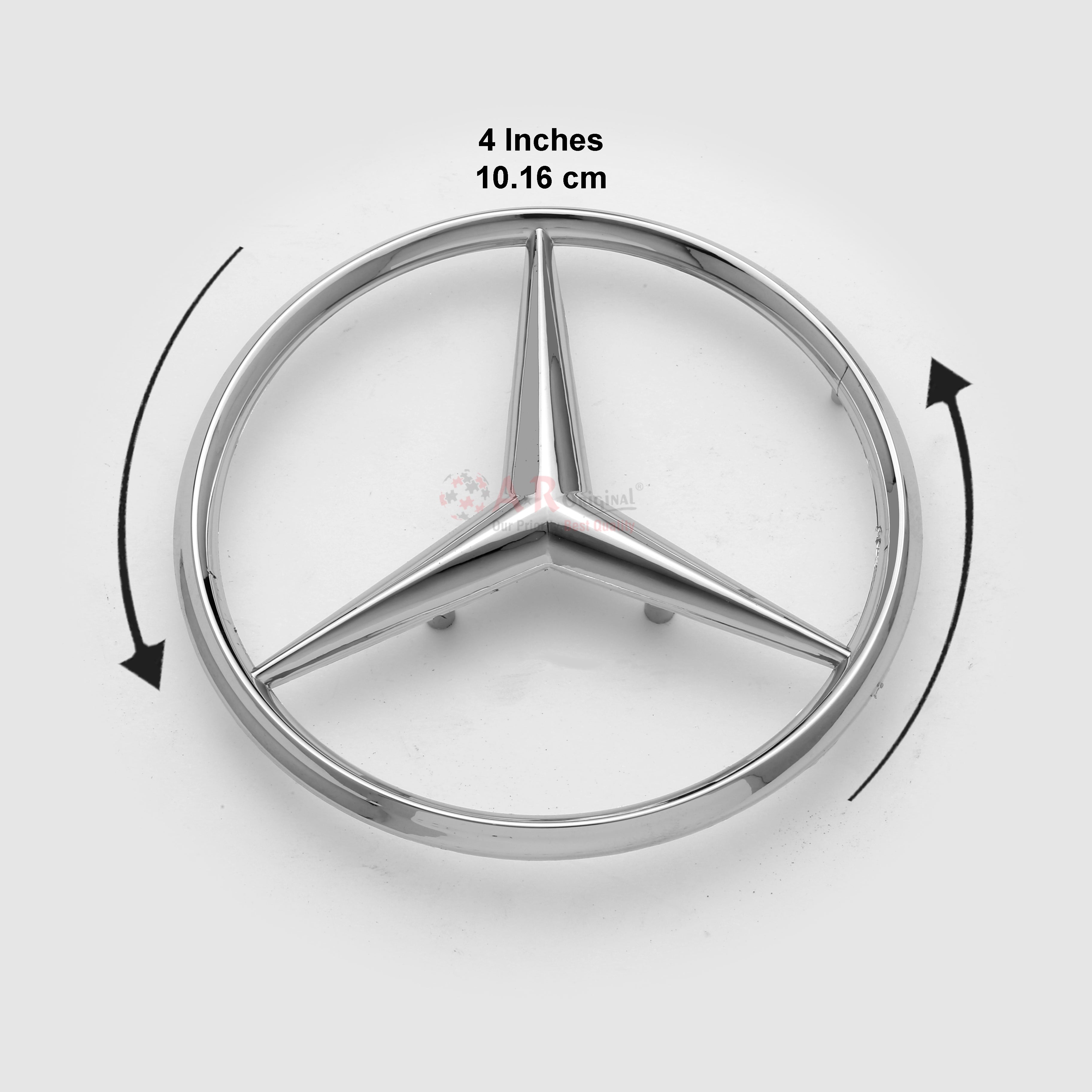 Mercedes Logo 4inch-10cm Rear Chrome IP Badge