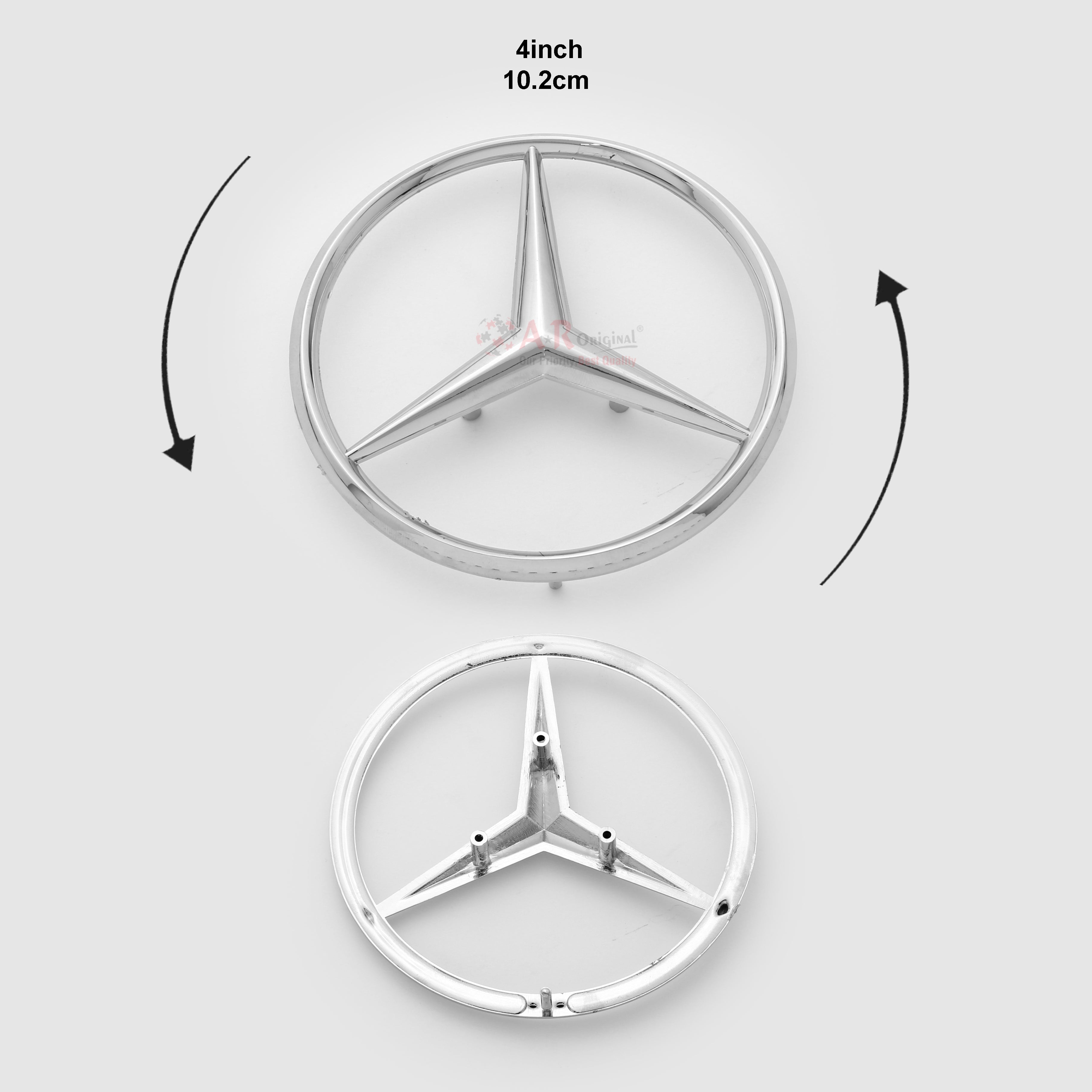 Mercedes Logo 4inch-10cm Rear Chrome IP Badge