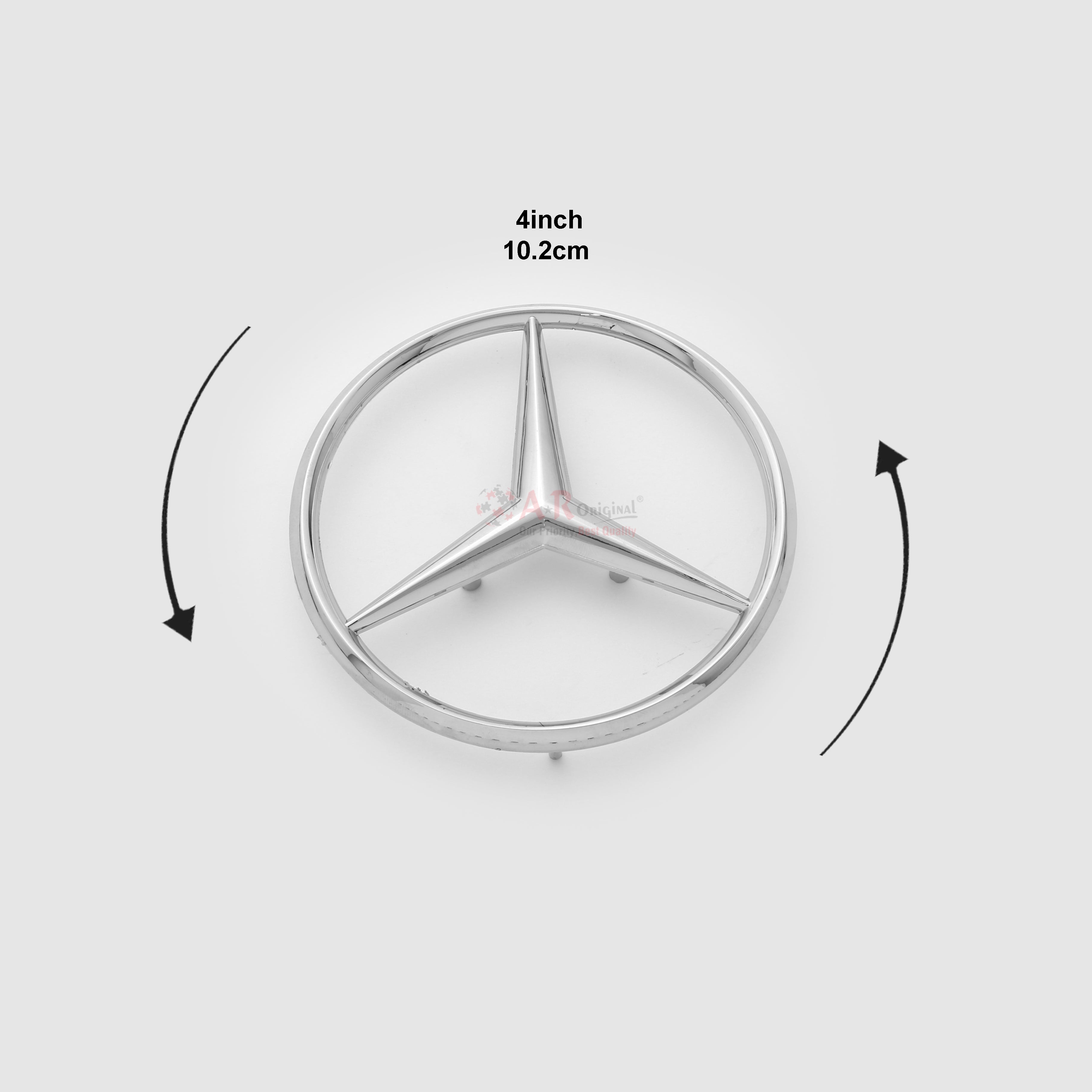 Mercedes Logo 4inch-10cm Rear Chrome IP Badge