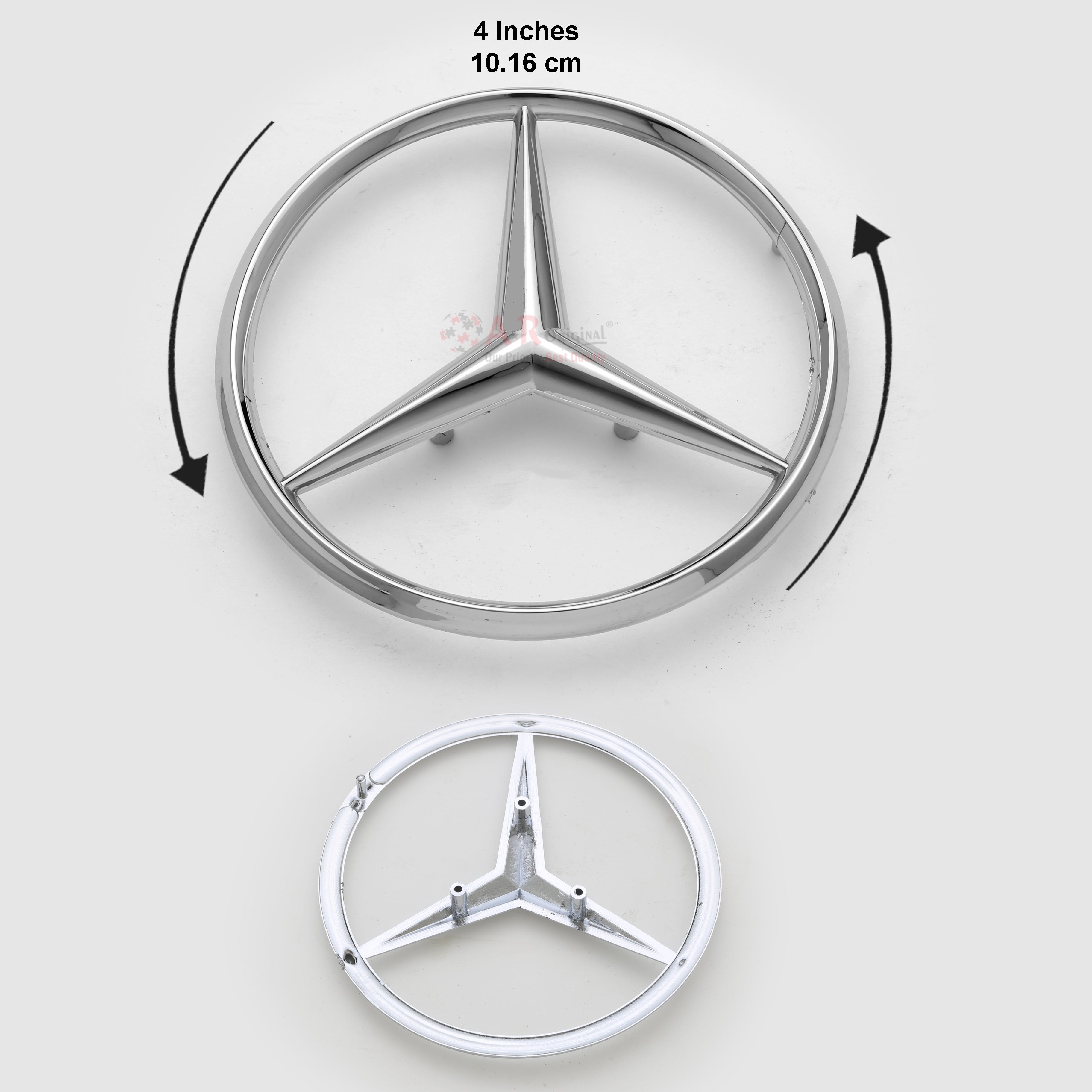 Mercedes Logo 4inch-10cm Rear Chrome IP Badge