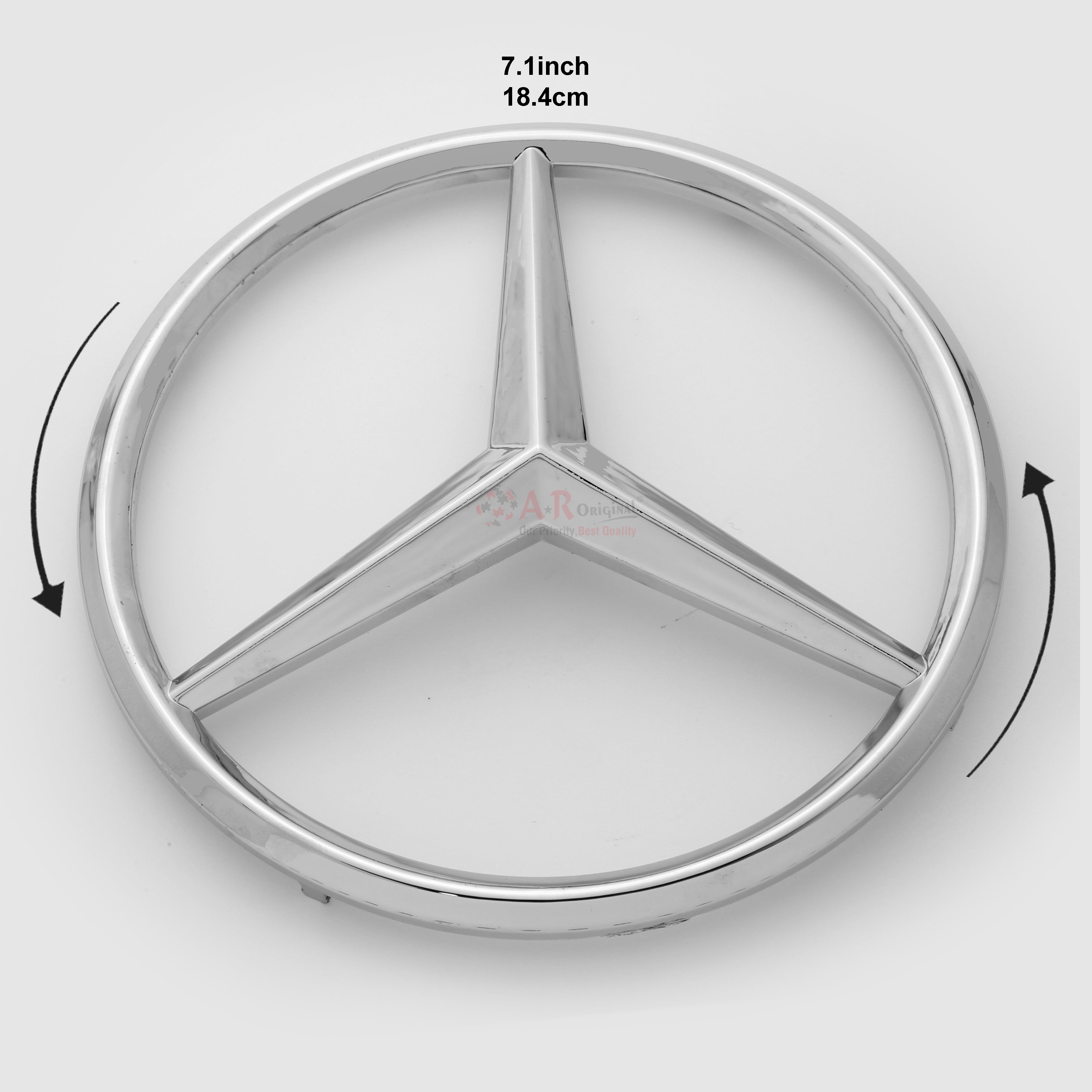 Mercedes Logo 7.1inch-18.4cm Chrome IP Badge