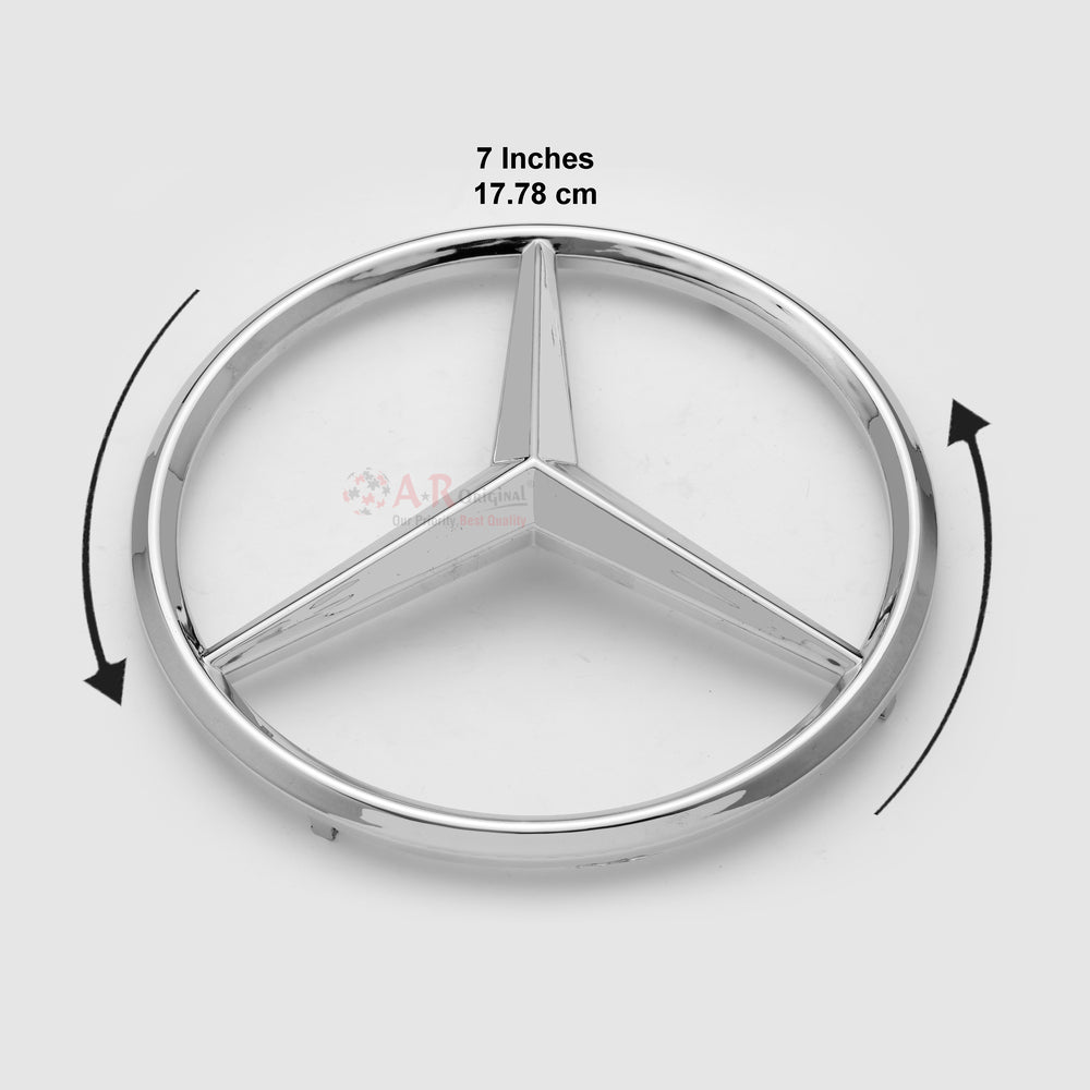 Mercedes Logo 7inch-18cm Chrome Jumbo Size IP Badge