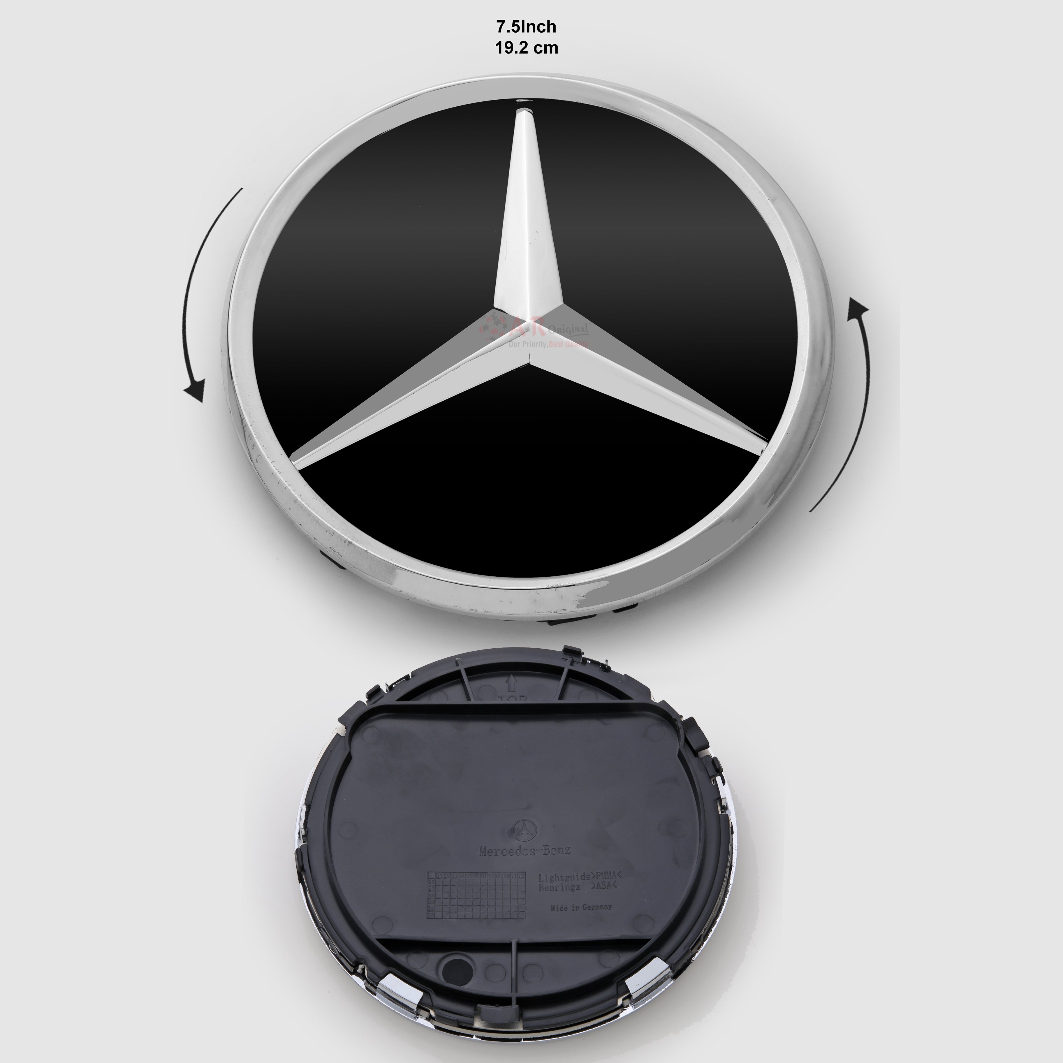 Mercedes Logo Glass A (ASA) 7.5inch-19.2cm IP Badge
