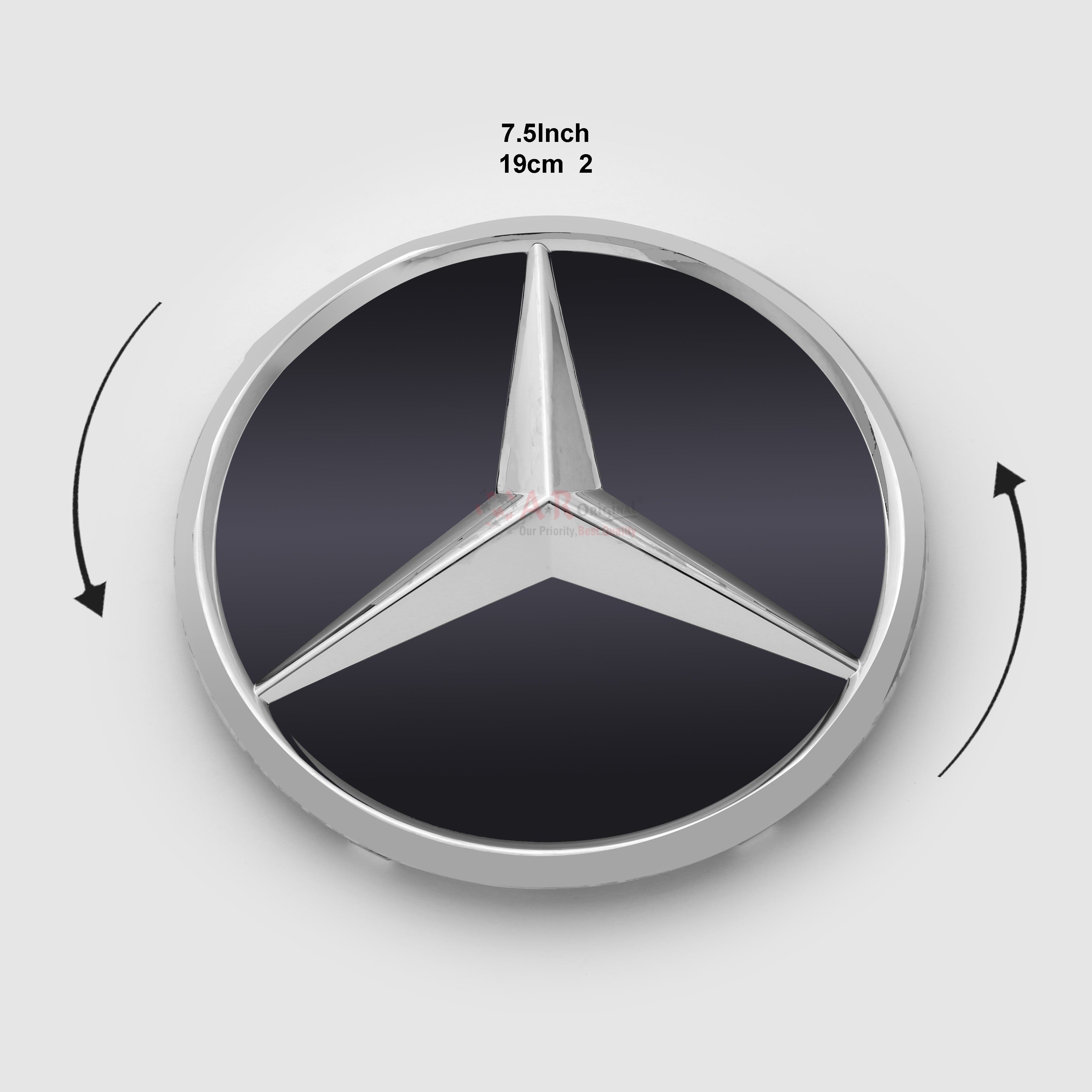 Mercedes Logo Glass A (PMMA) 7.5inch-19cm IP Badge