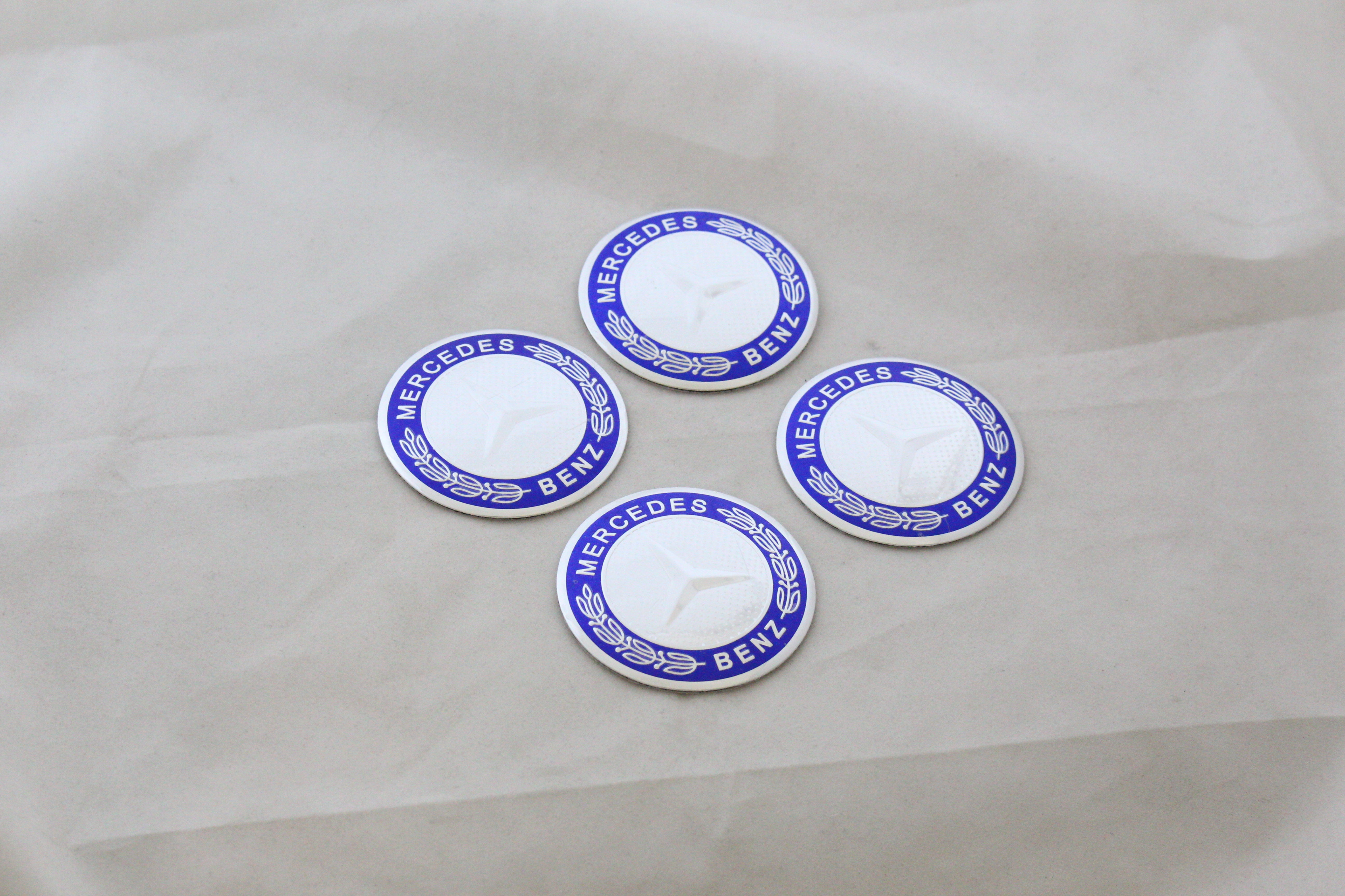 Mercedes Logo Small 2.2inch-5cm Small Epoxy Blue IP