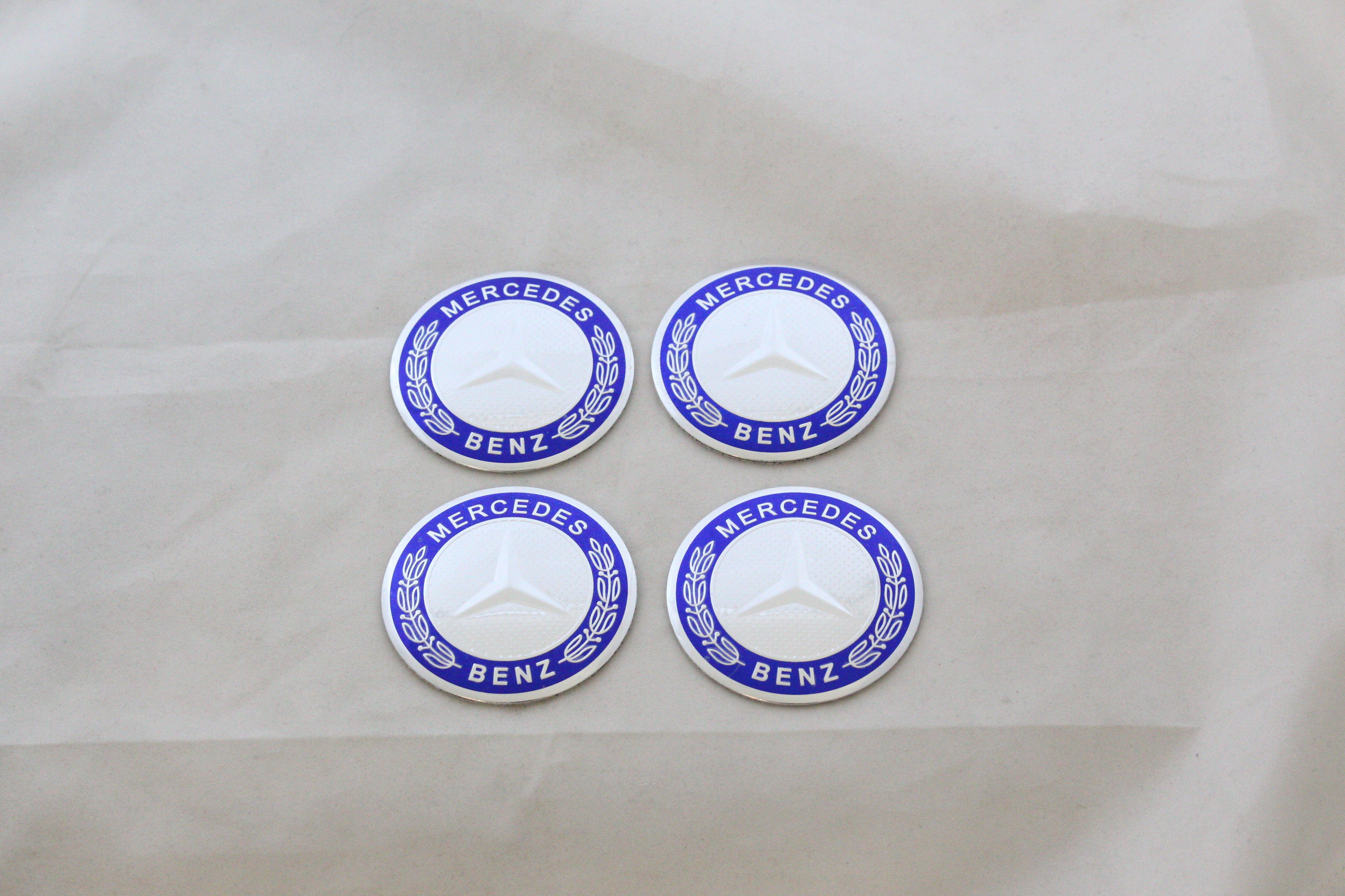 Mercedes Logo Small 2.2inch-5cm Small Epoxy Blue IP
