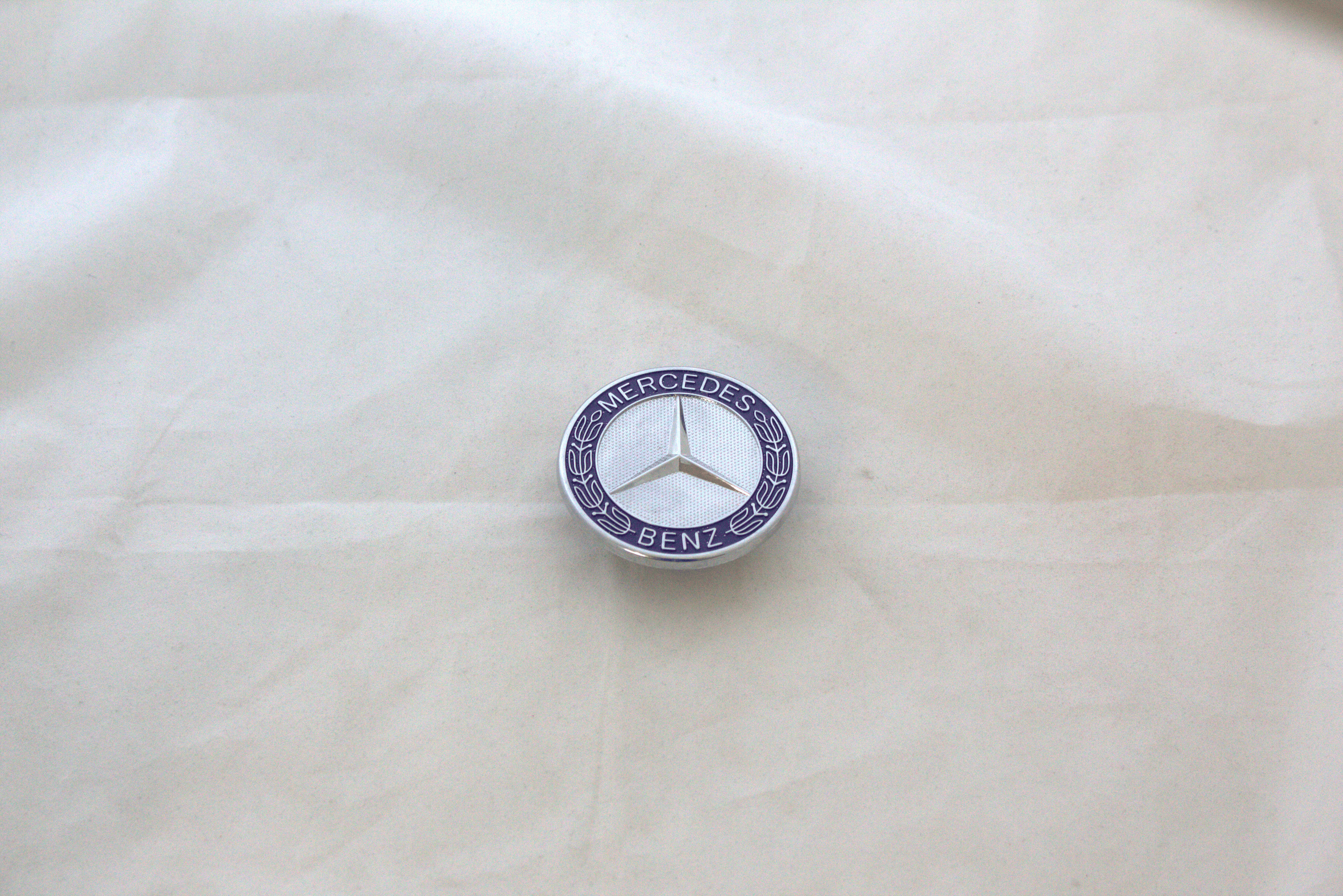 Merecedes Benz Logo 2.6inch-6cm IP Chrome Blue Badge