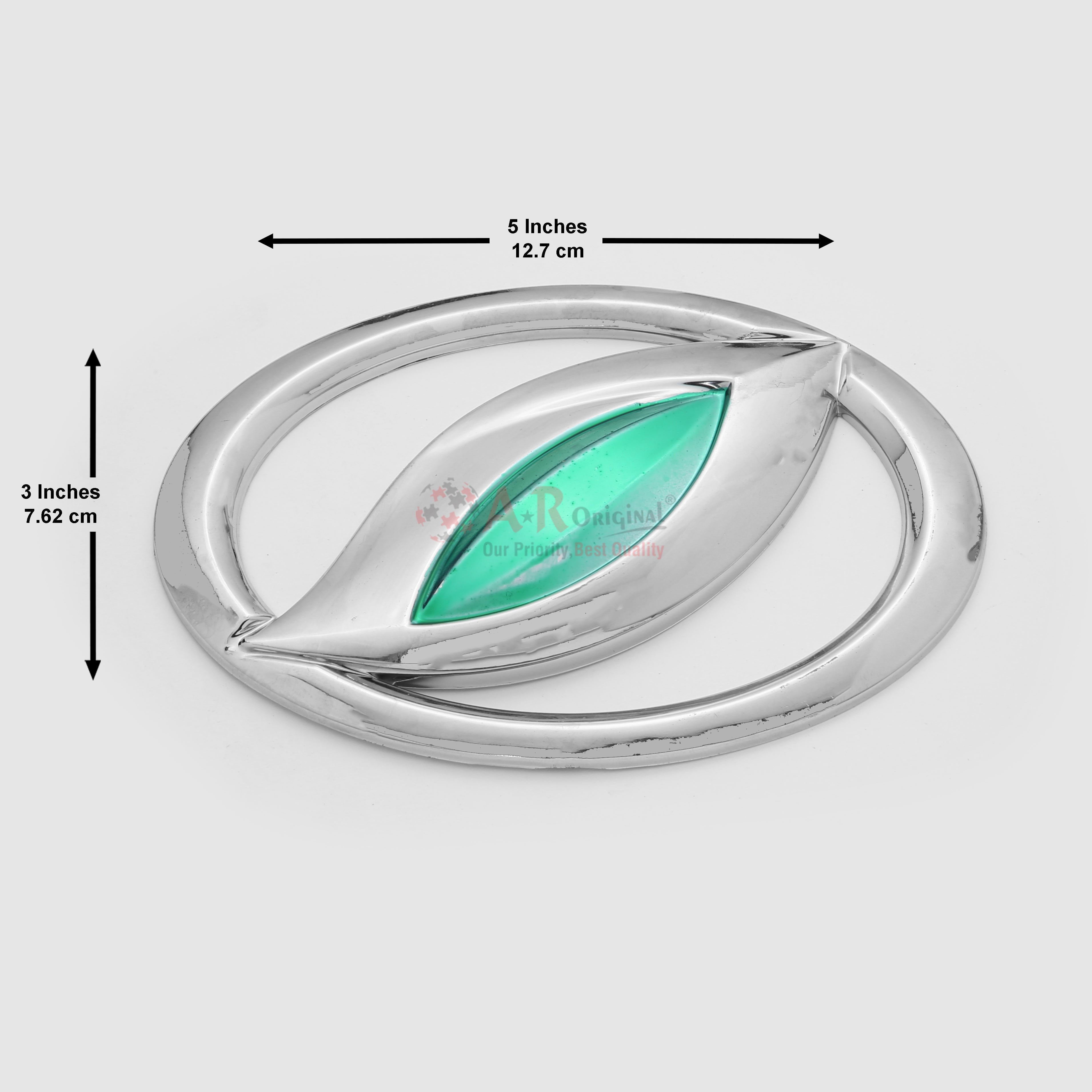 Mira Logo Daihatsu Sea Green Eye Front 3x5Inch-7.5x13cm Chrome LC Badge