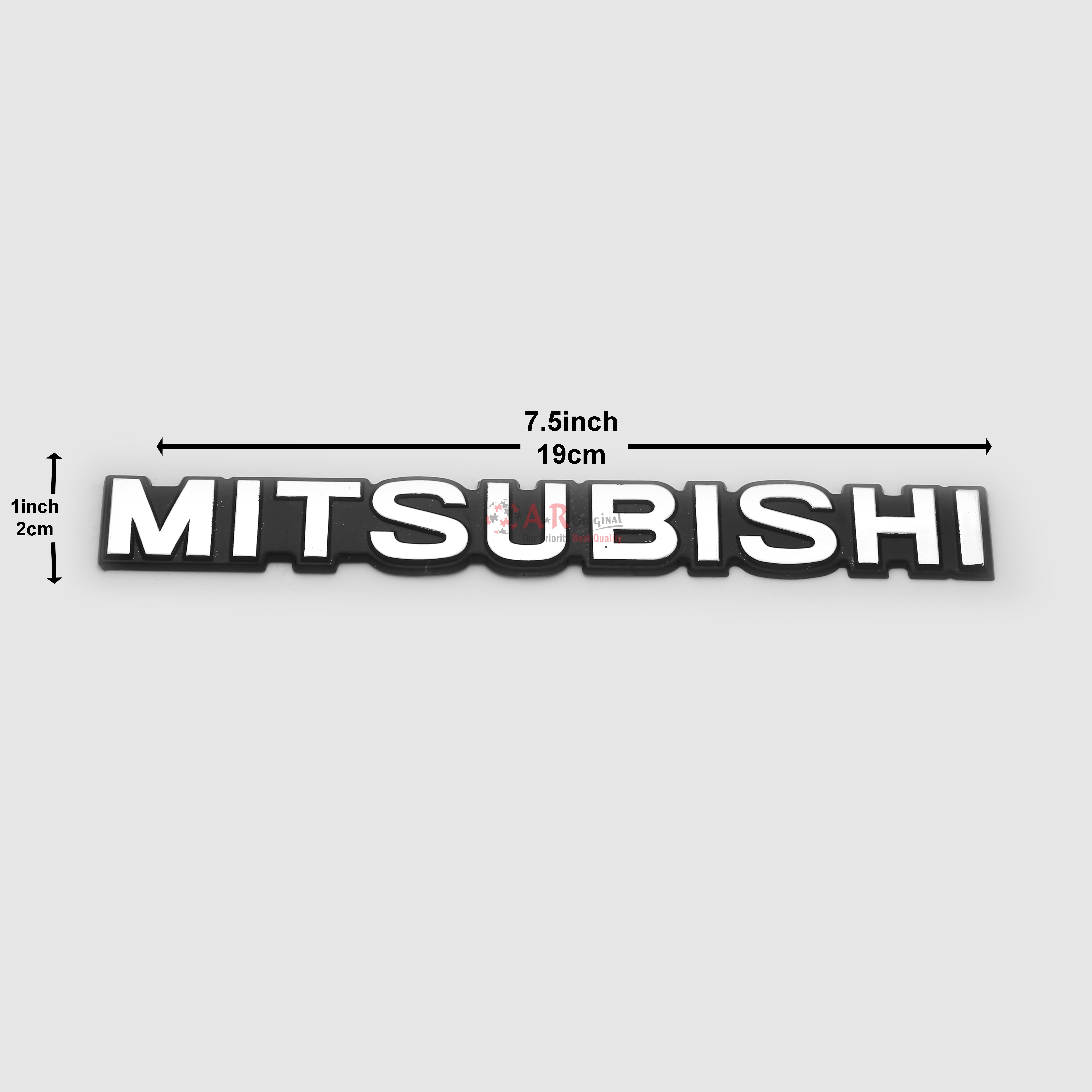 Mitsubishi Emblem 1x7.5inch-2x19cm Black LC Badge