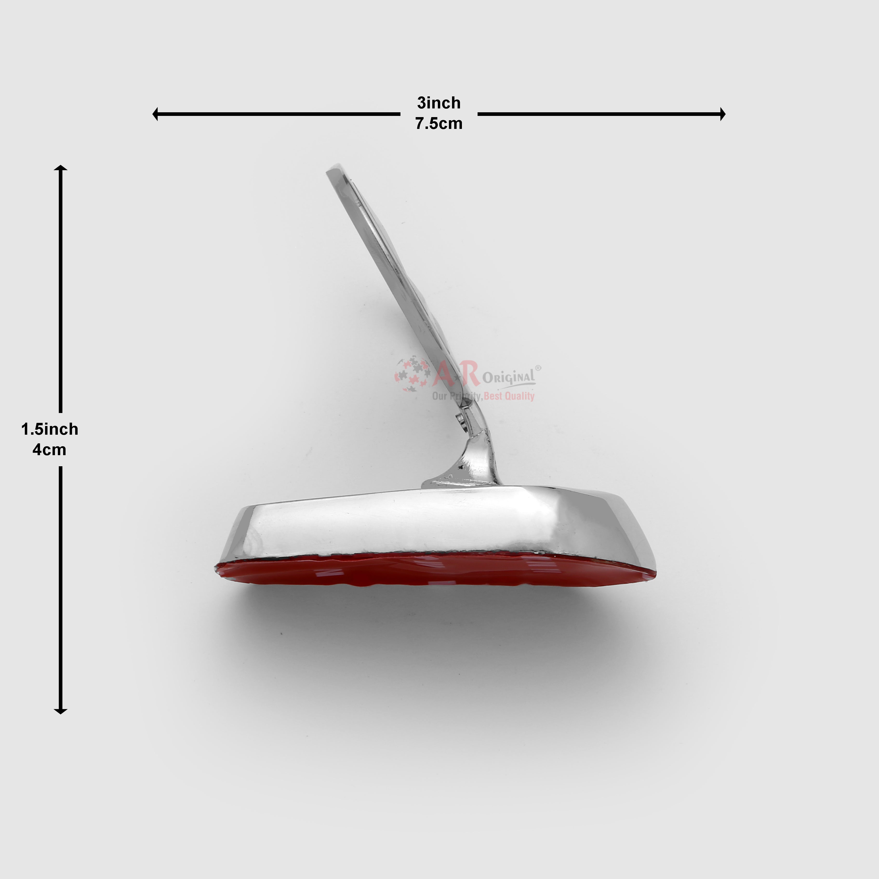 Mitsubishi Hood Logo 2.5x3.5inch-6.5x9cm Metal Bonnet Emblem Movable Heavy Chrome IP Badge