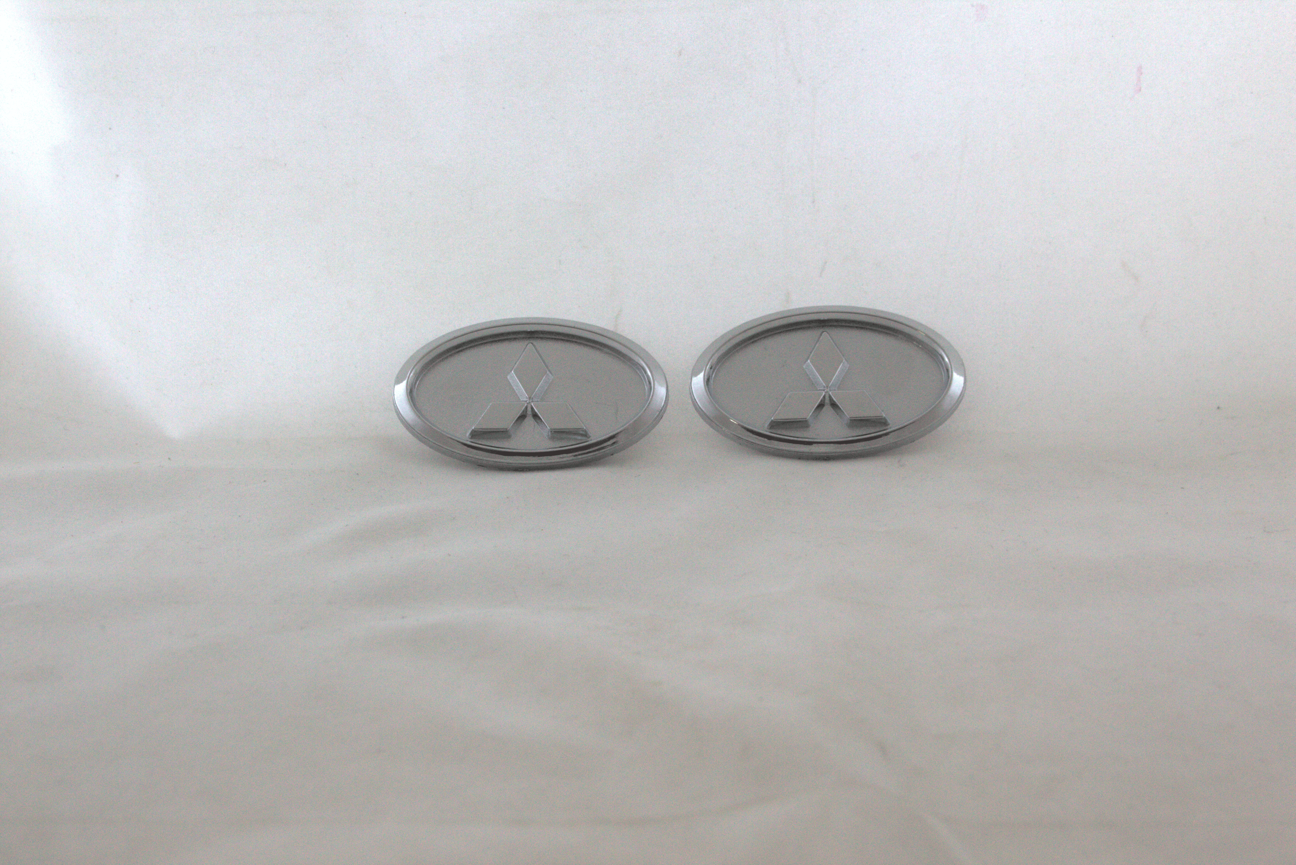Mitsubishi Logo 2pc set Chrome IP Badge