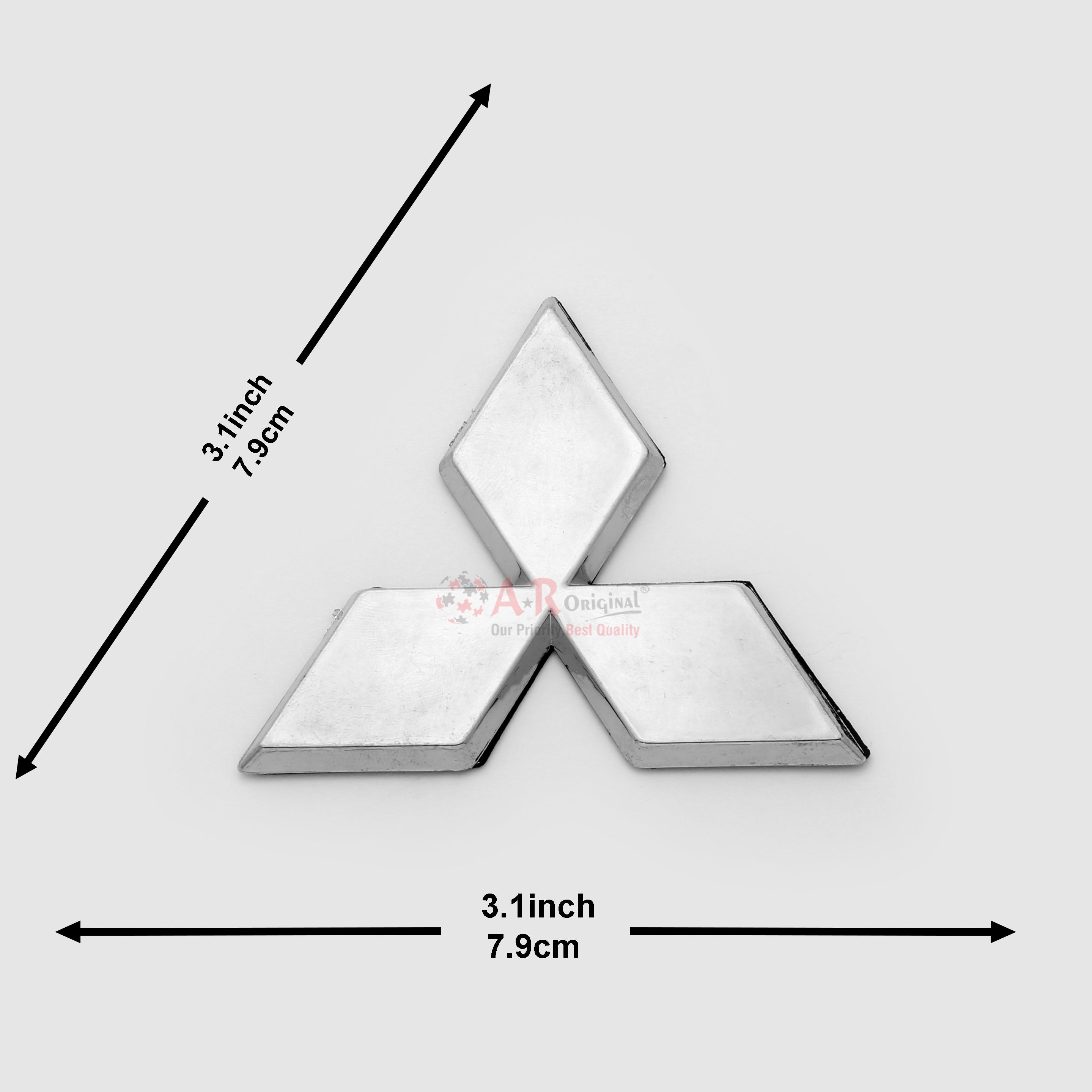 Mitsubishi Logo 3.1inch-8cm Chrome IP Badge