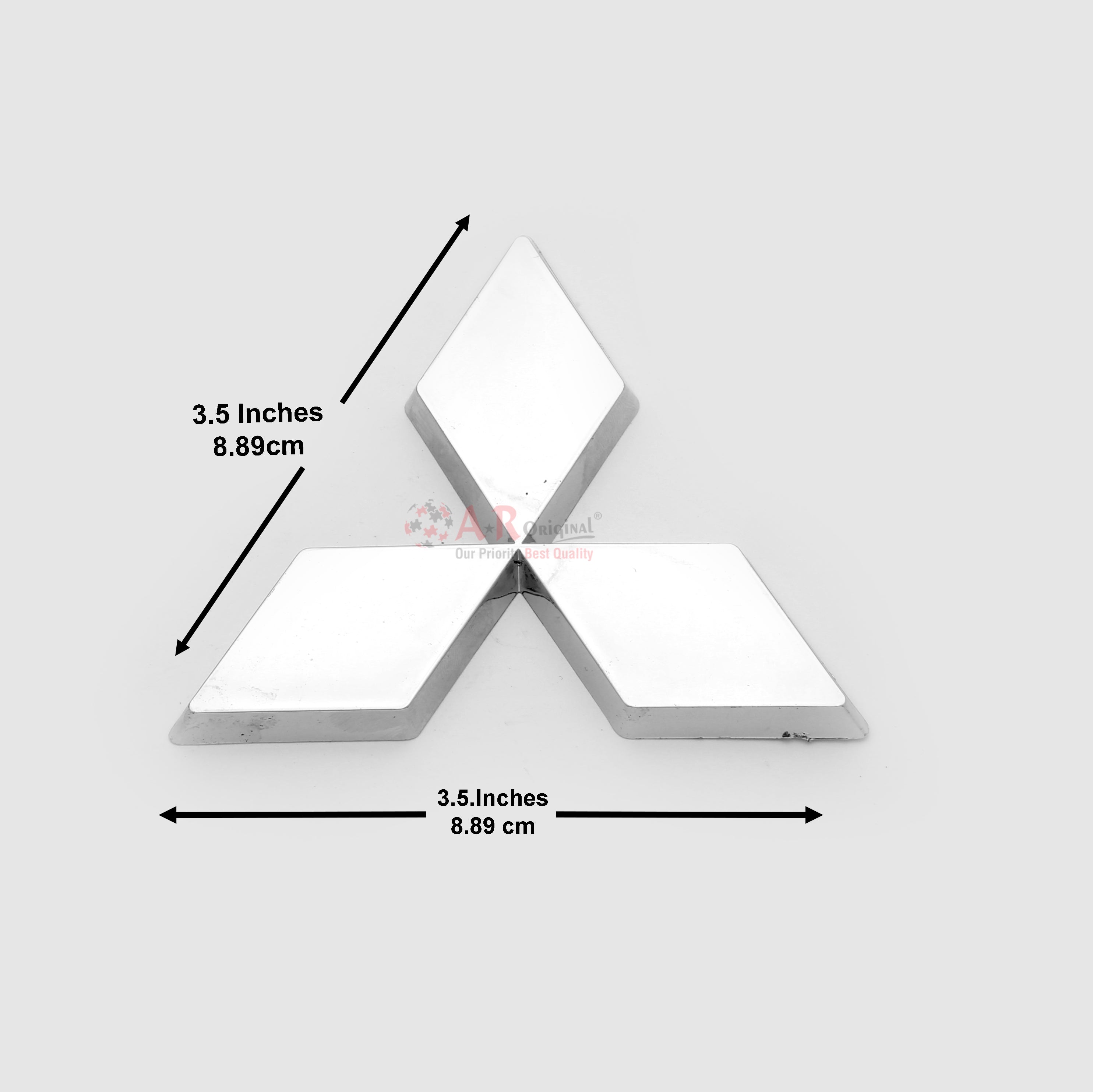 Mitsubishi Logo 3.5inch-9cm Lancer Rear Chrome LC Badge
