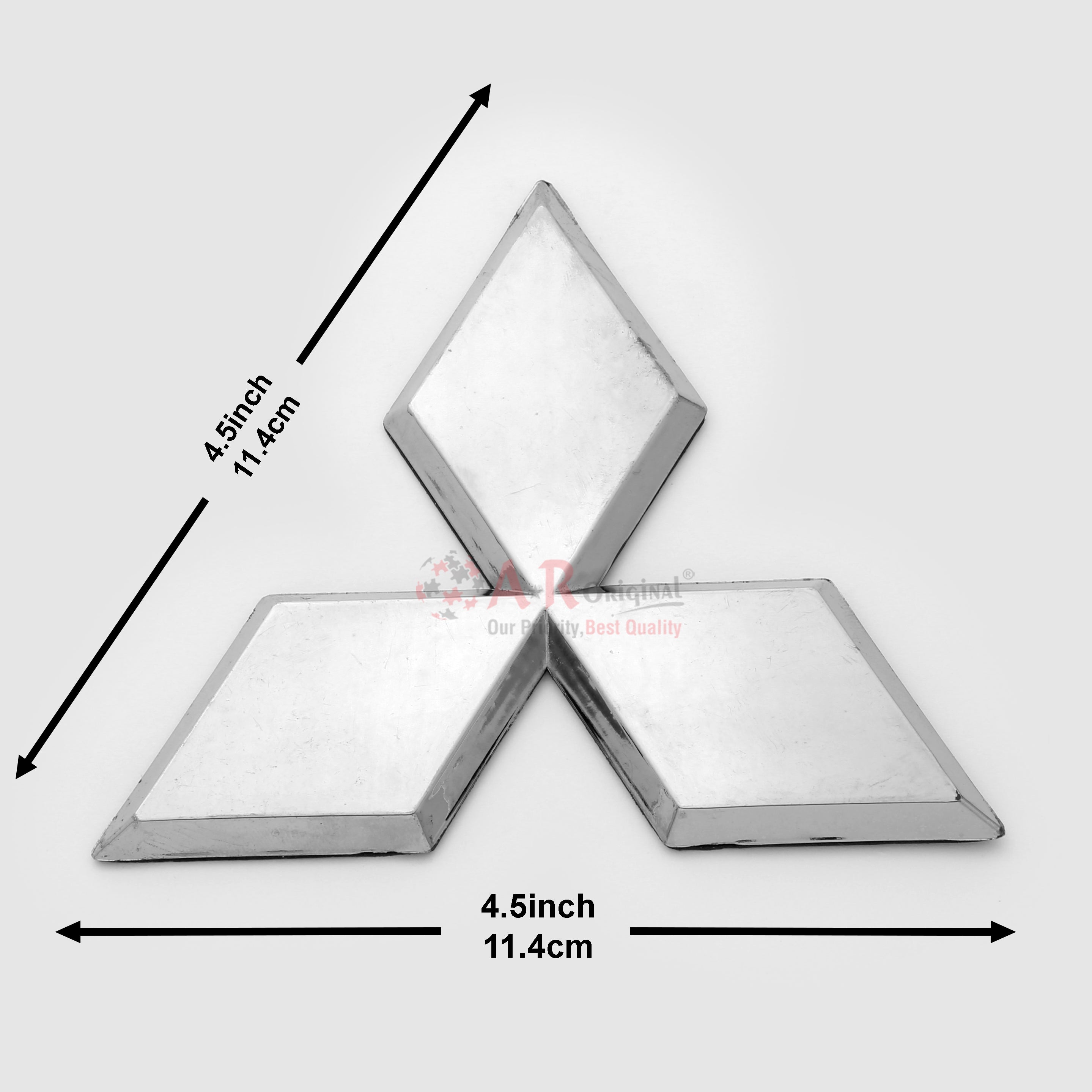 Mitsubishi Logo 4.5inch-11.5cm Chrome IP Badge