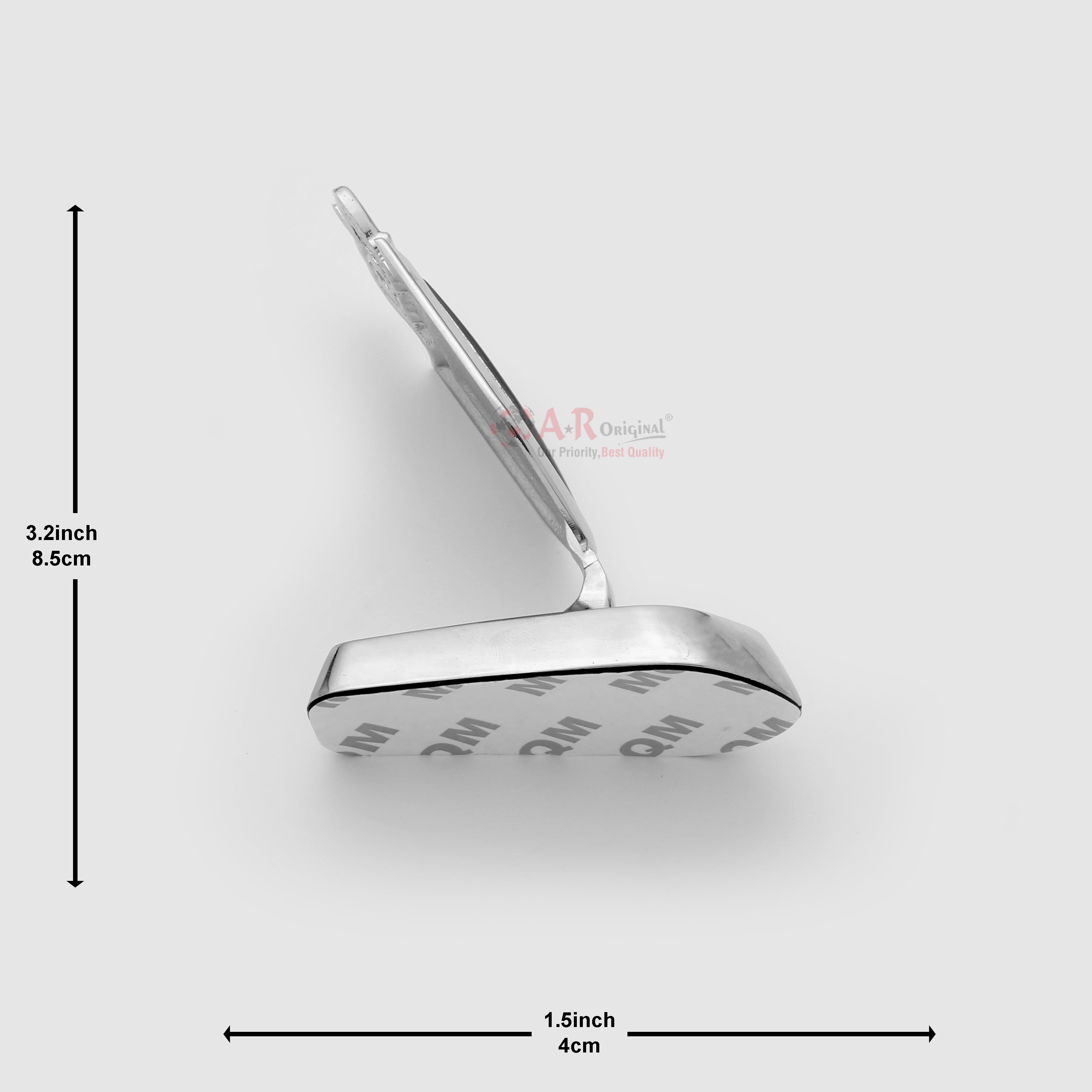 Morris Garage MG Crown Hood Logo 2x4inch-5x10cm Metal Bonnet Emblem Movable Heavy Black Chrome IP Badge
