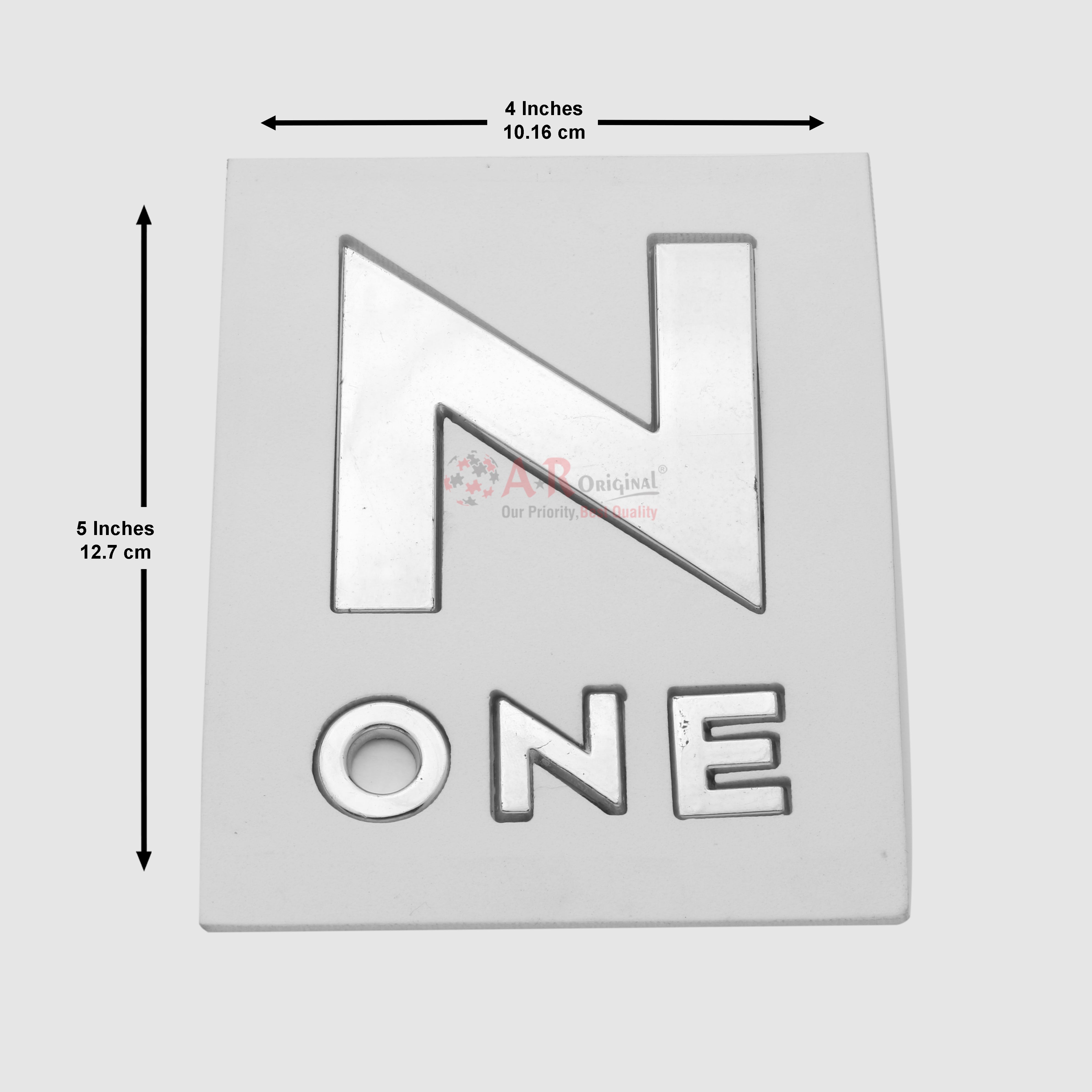 N One Emblem Honda 3.5x4.5inch-9x12cm Chrome LC Badge