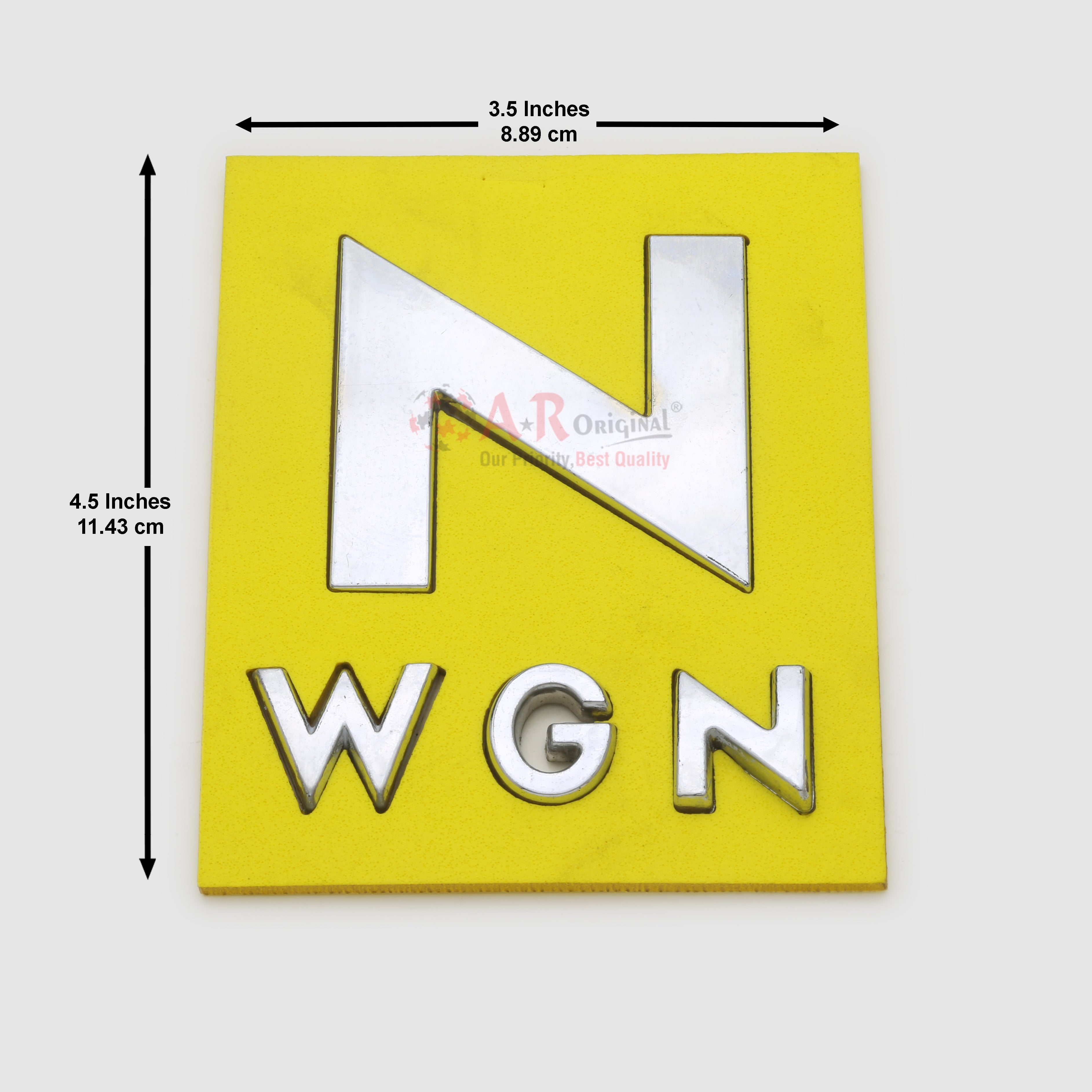 N Wgn Emblem Honda 3.5x4.5inch-9x12cm Chrome LC Badge