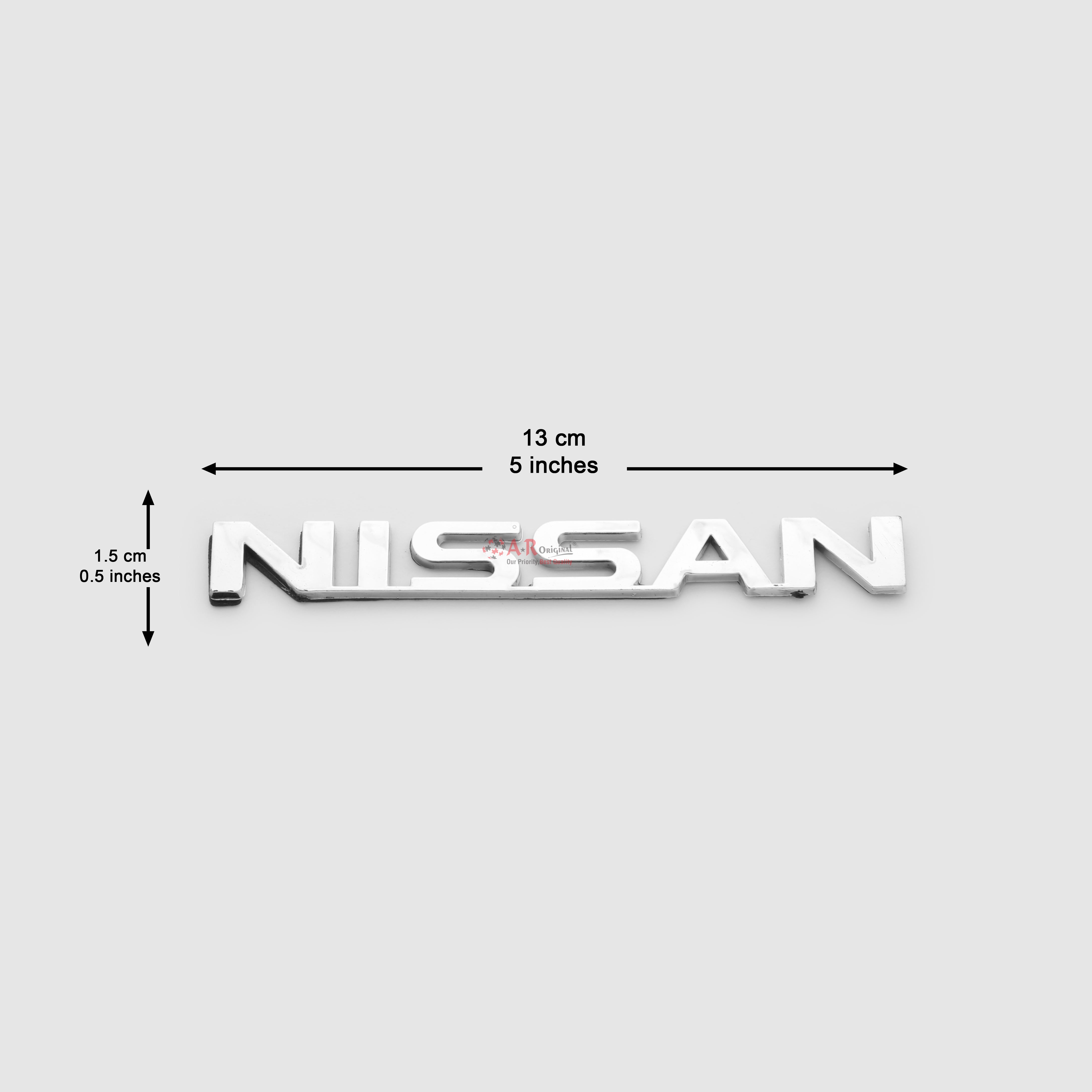 Nissan 1.5x13cm Chrome IP Badge