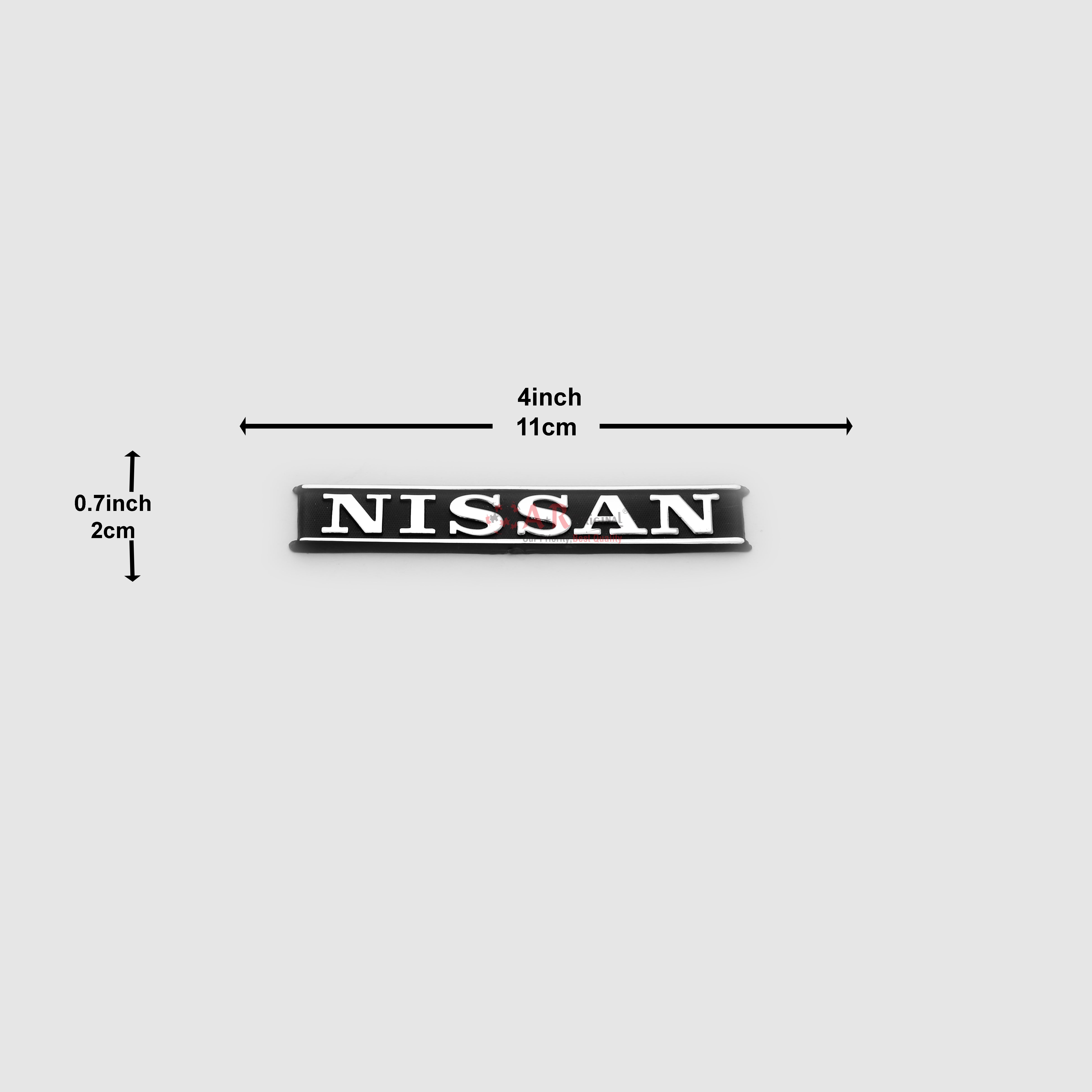 Nissan Emblem 0.7x4inch-2x11cm Black LC Badge