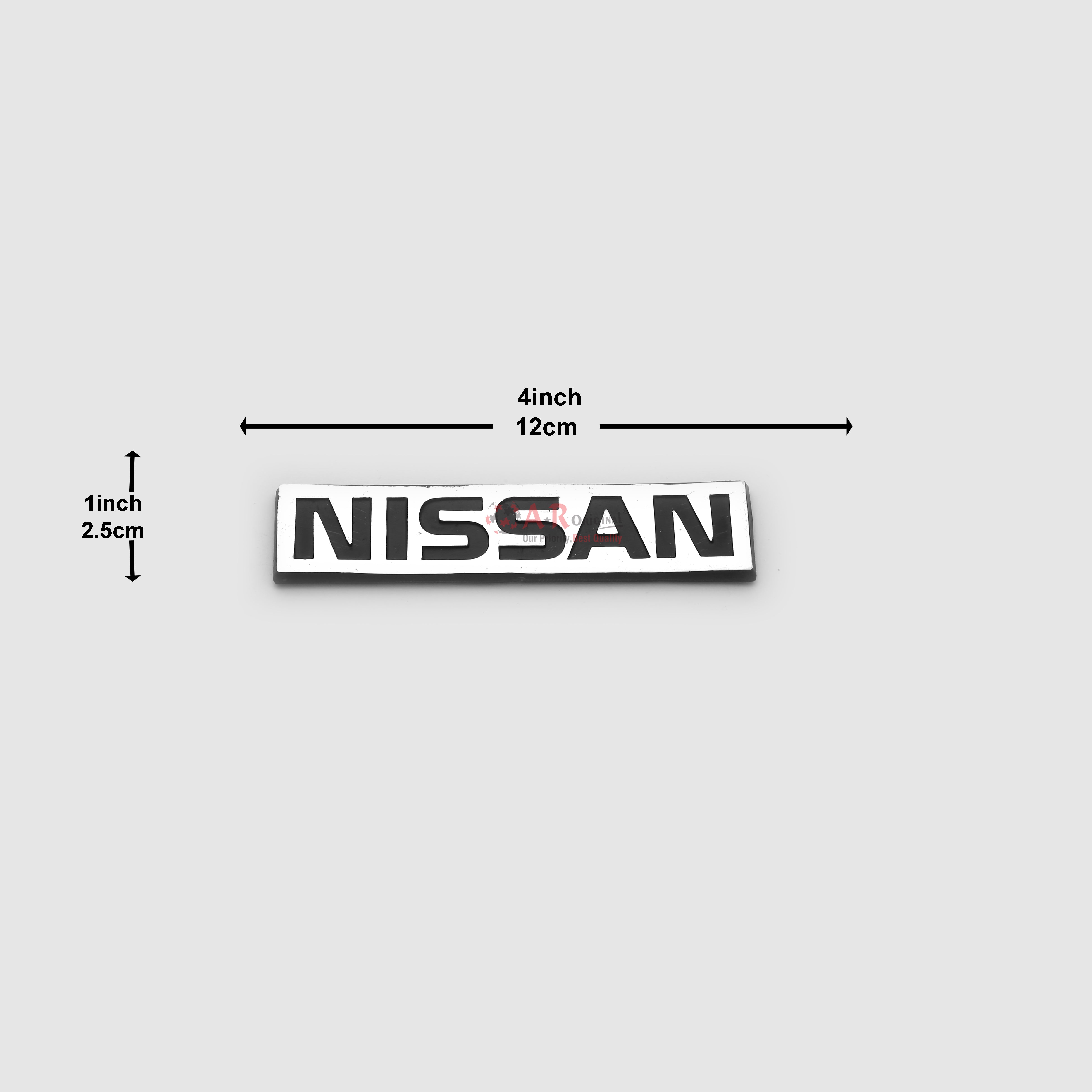 Nissan Emblem 1x4inch-2.5x12cm Black LC Badge