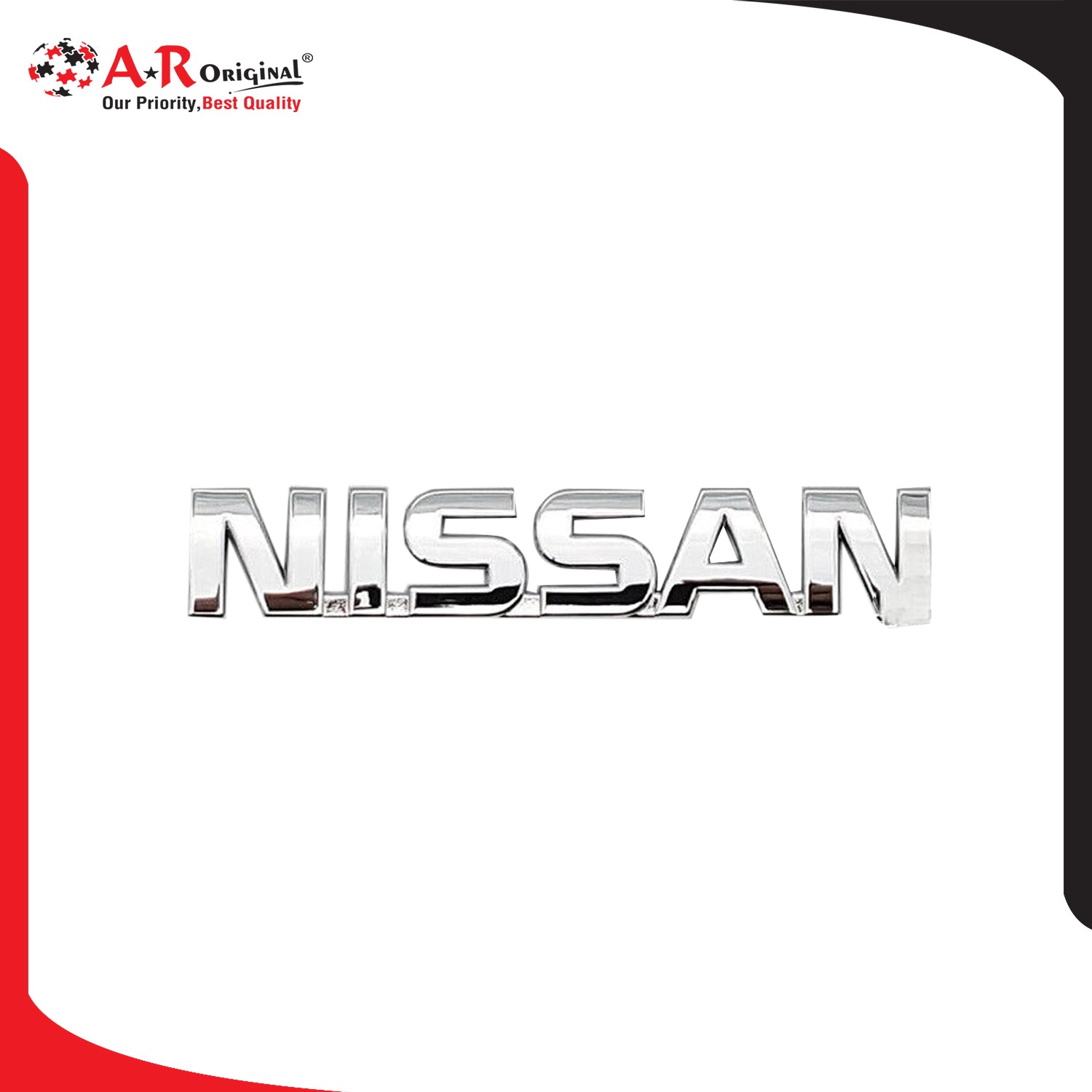 Nissan Emblem 1x5.5inch-2x13cm Chrome IP Badge