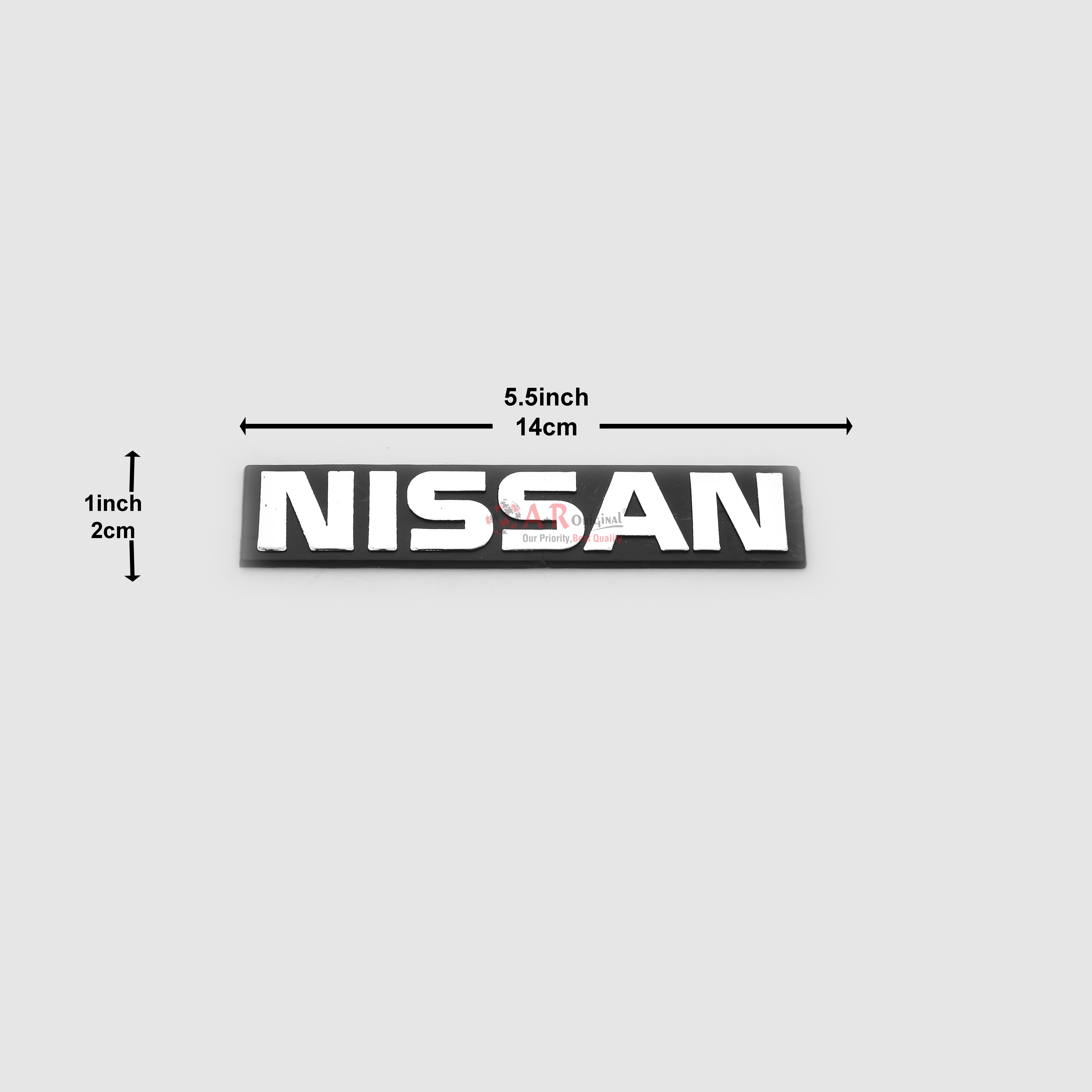 Nissan Emblem 1x5.5inch-2x14cm Black LC Badge