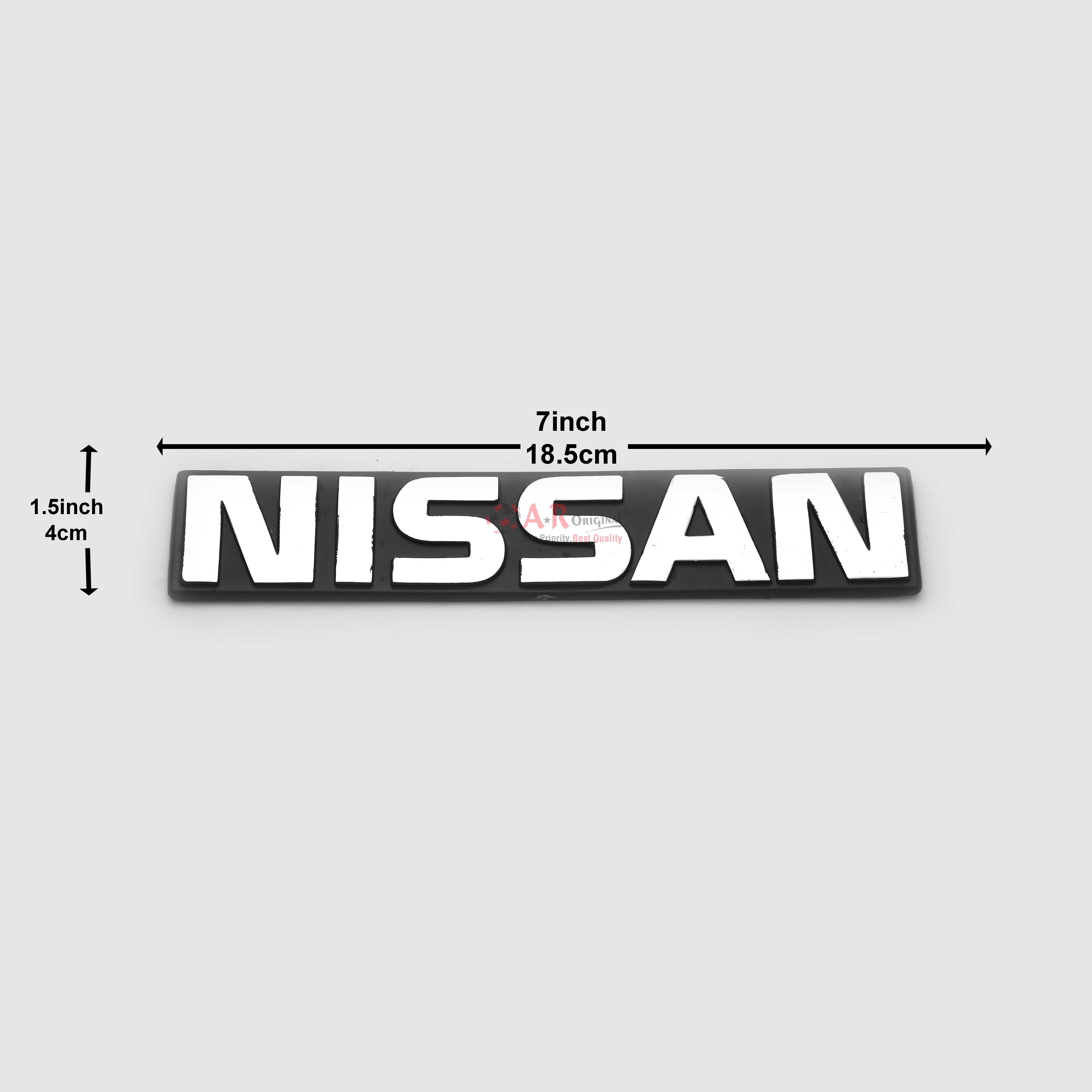 Nissan Emblem Big 1.5x7inch-4x18.5cm Black LC Badge