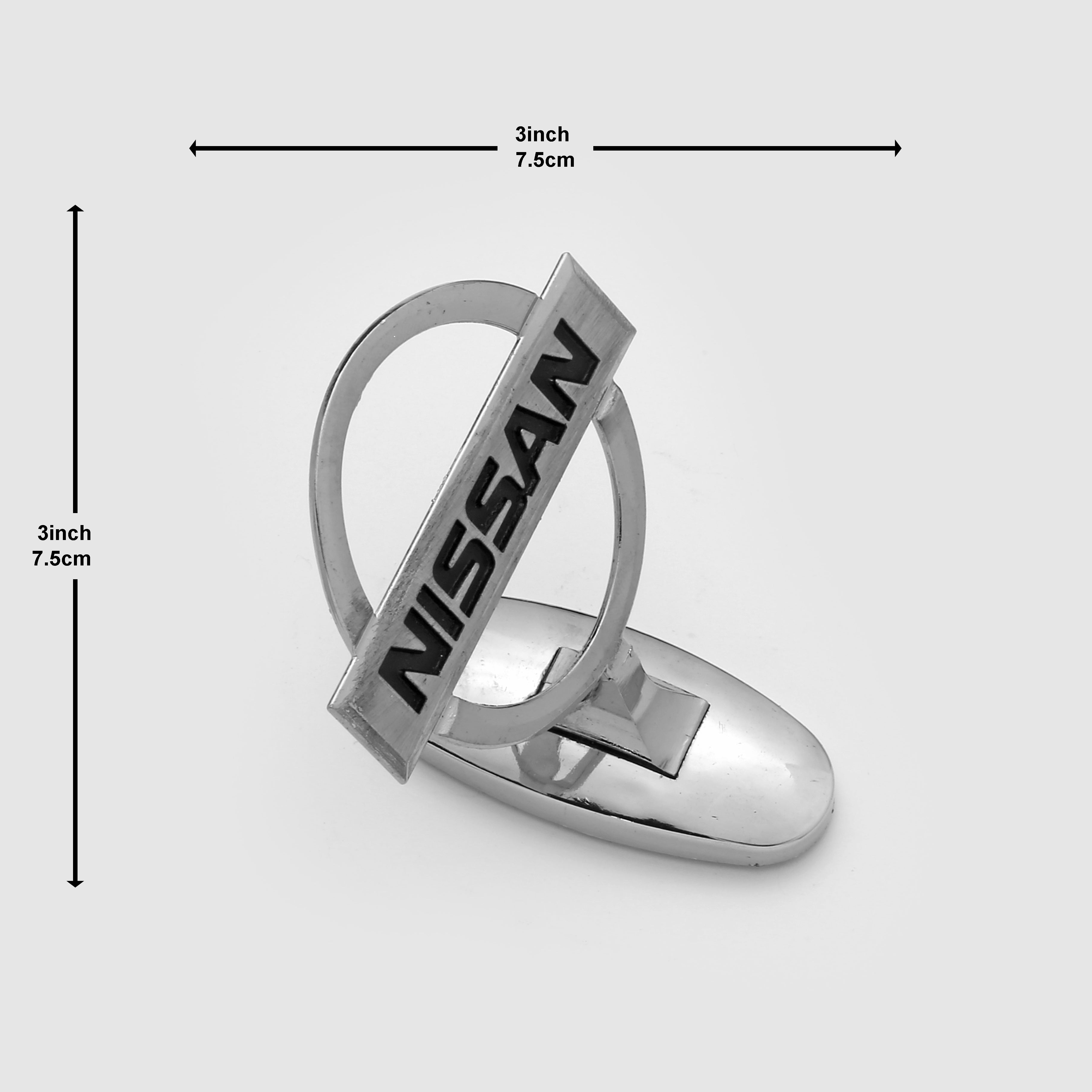 Nissan Hood Logo 3x3inch-7.5cmx7.5cm Metal Bonnet Emblem Chrome IP Badge