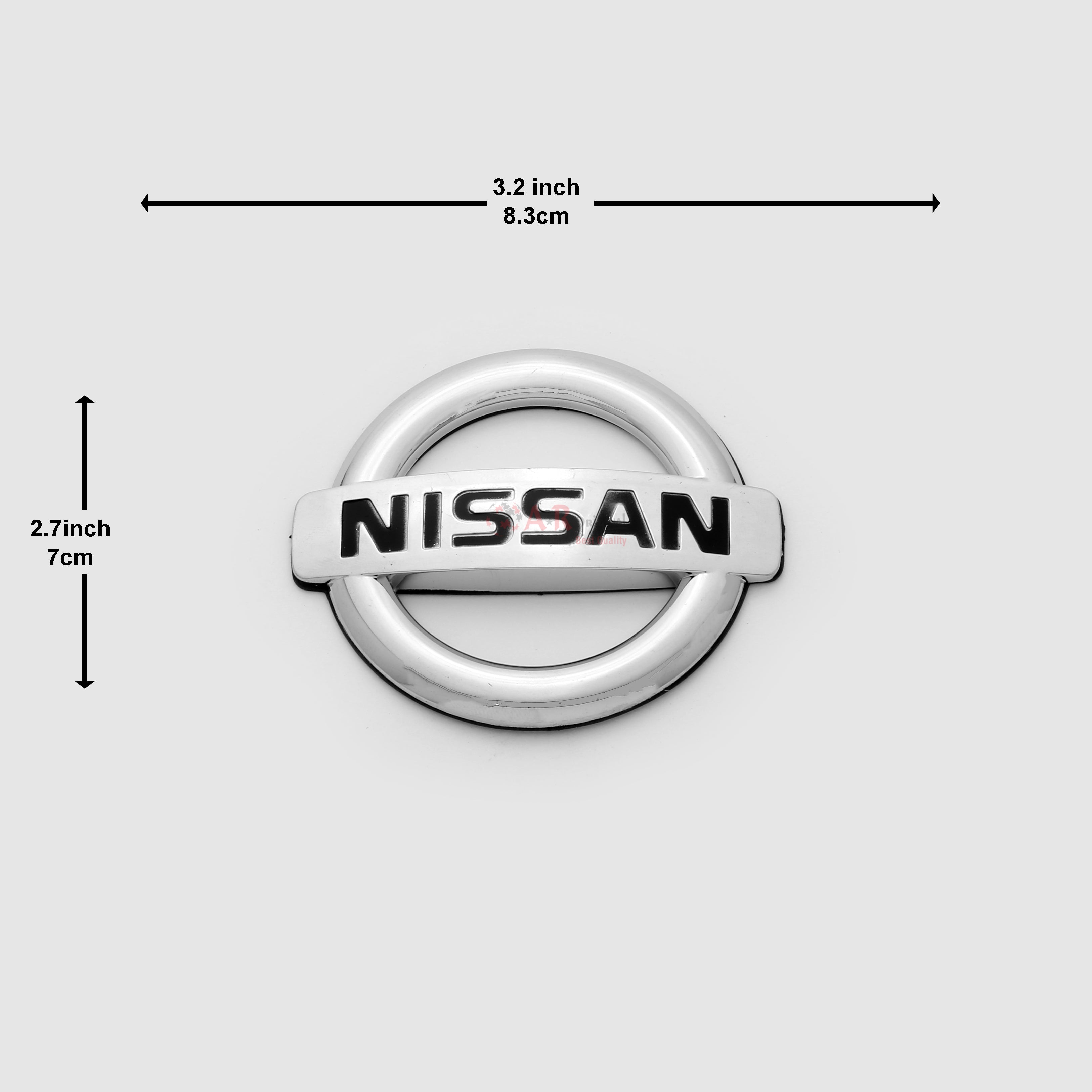Nissan Logo 2.7x3.2inch-7x8cm Chrome IP Badge