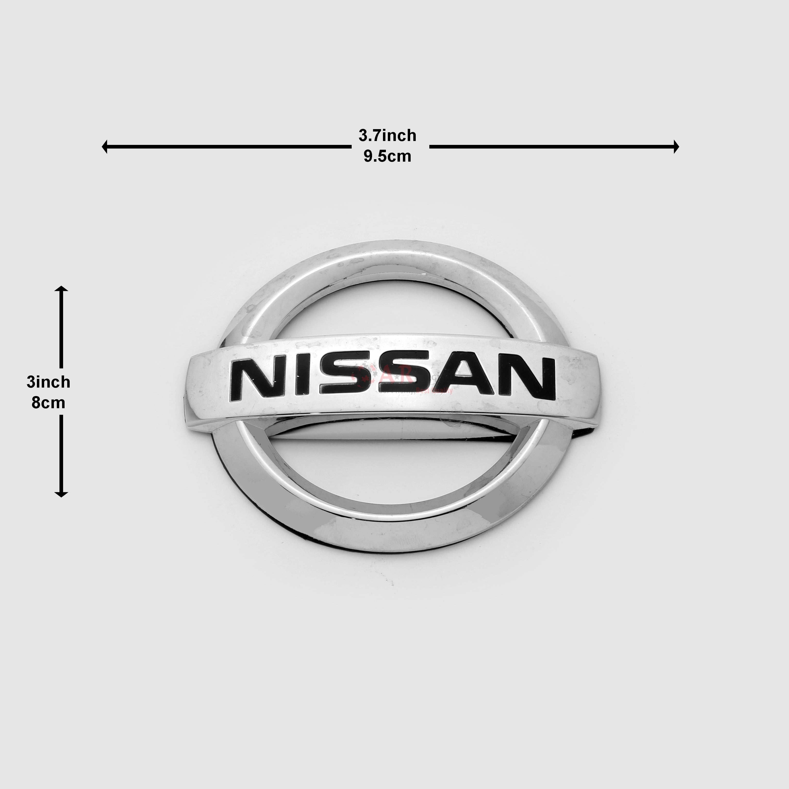 Nissan Logo 3.1x3.7inch-8x9.5cm Chrome IP Badge