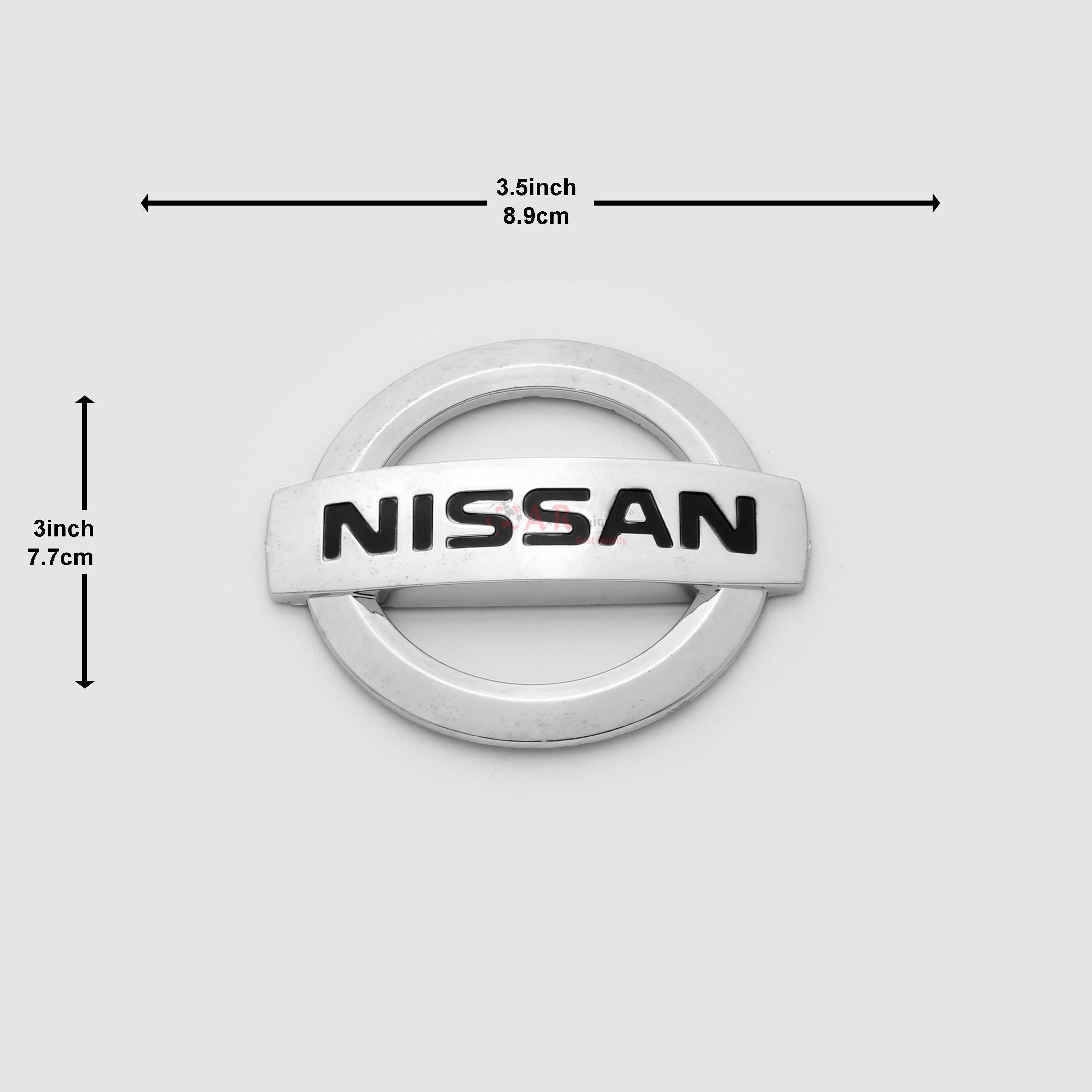 Nissan Logo 3x3.5inch-7.5x9cm Chrome IP Badge