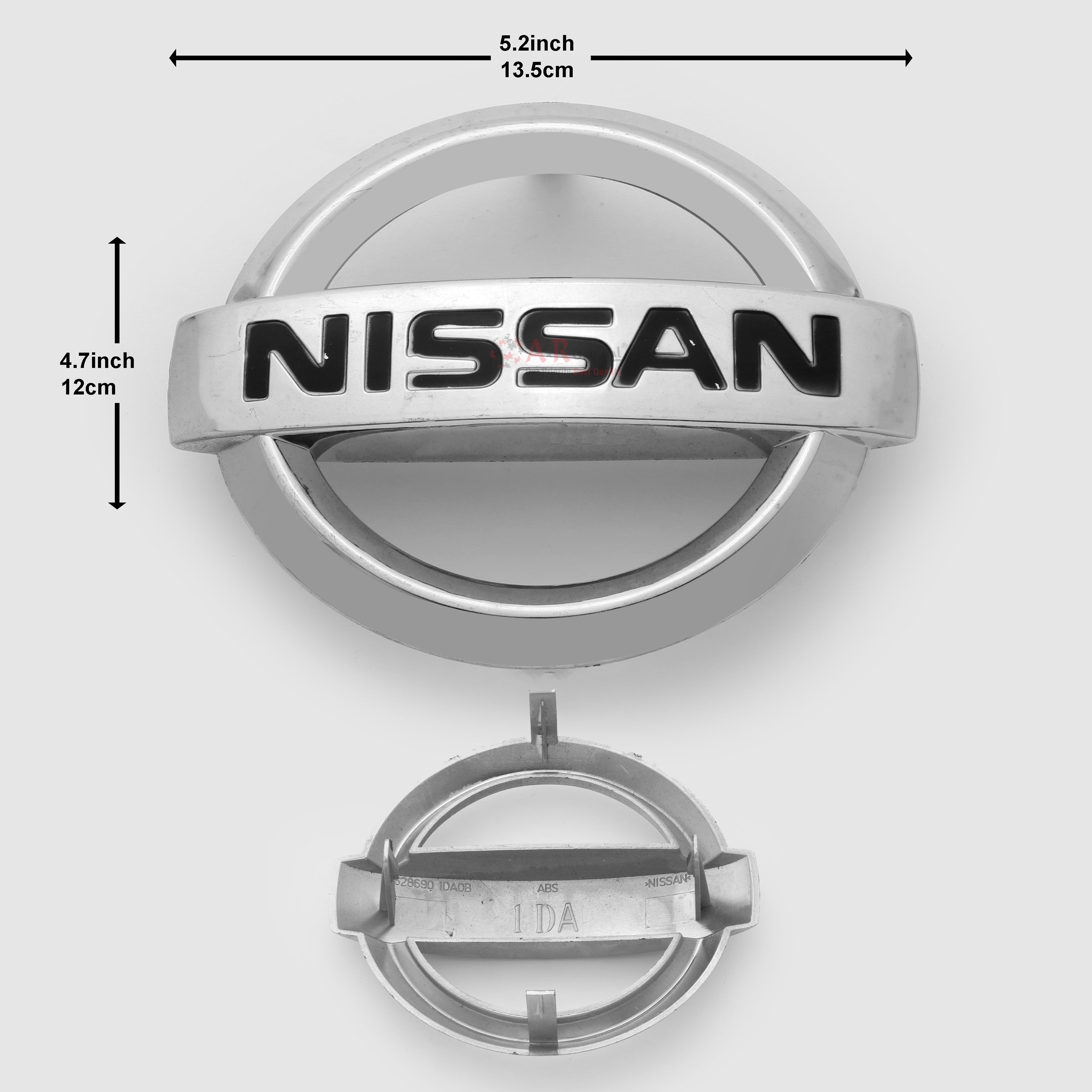 Nissan Logo 4.7x5.2inch-12x13.5cm Chrome IP Badge