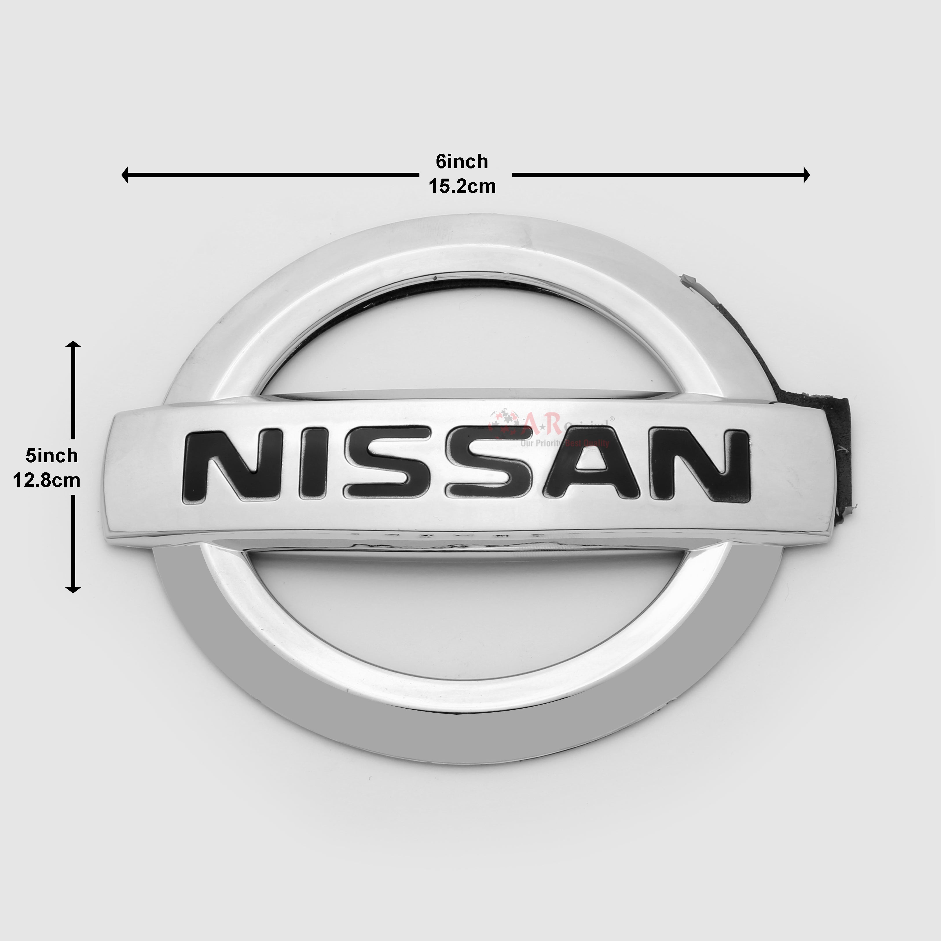 Nissan Logo 5x6inch-13x16cm Chrome IP Badge